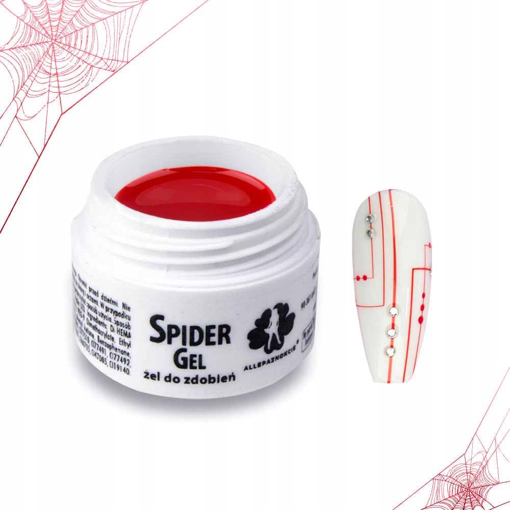 

Spider Gel geometryczny żel do zdobień Czerwony