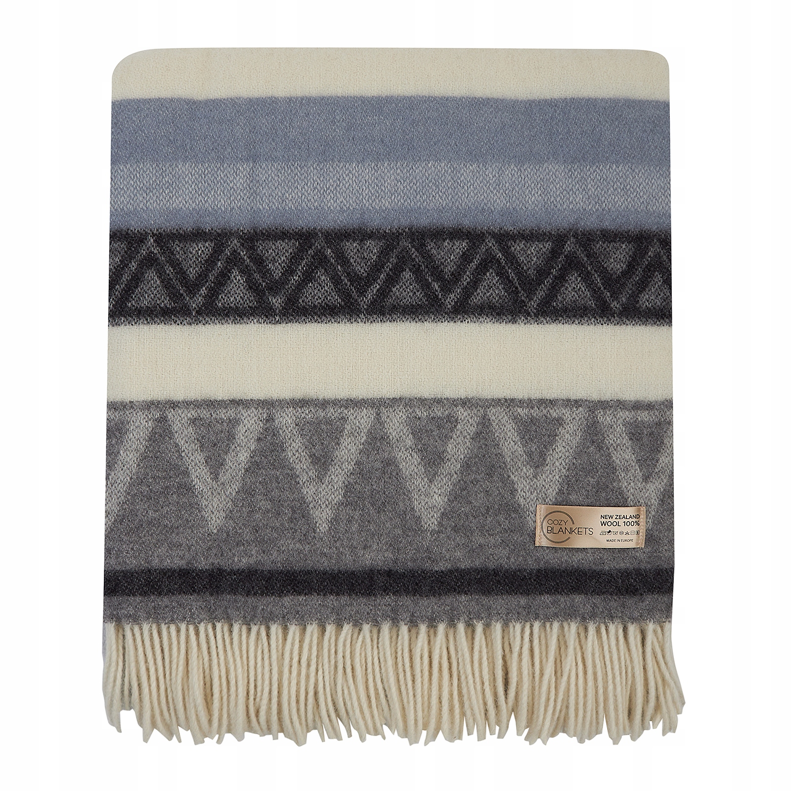 Koc Wełniany cieply miękki 100% wełna 190x220 cm pled koce Cozy Blankets