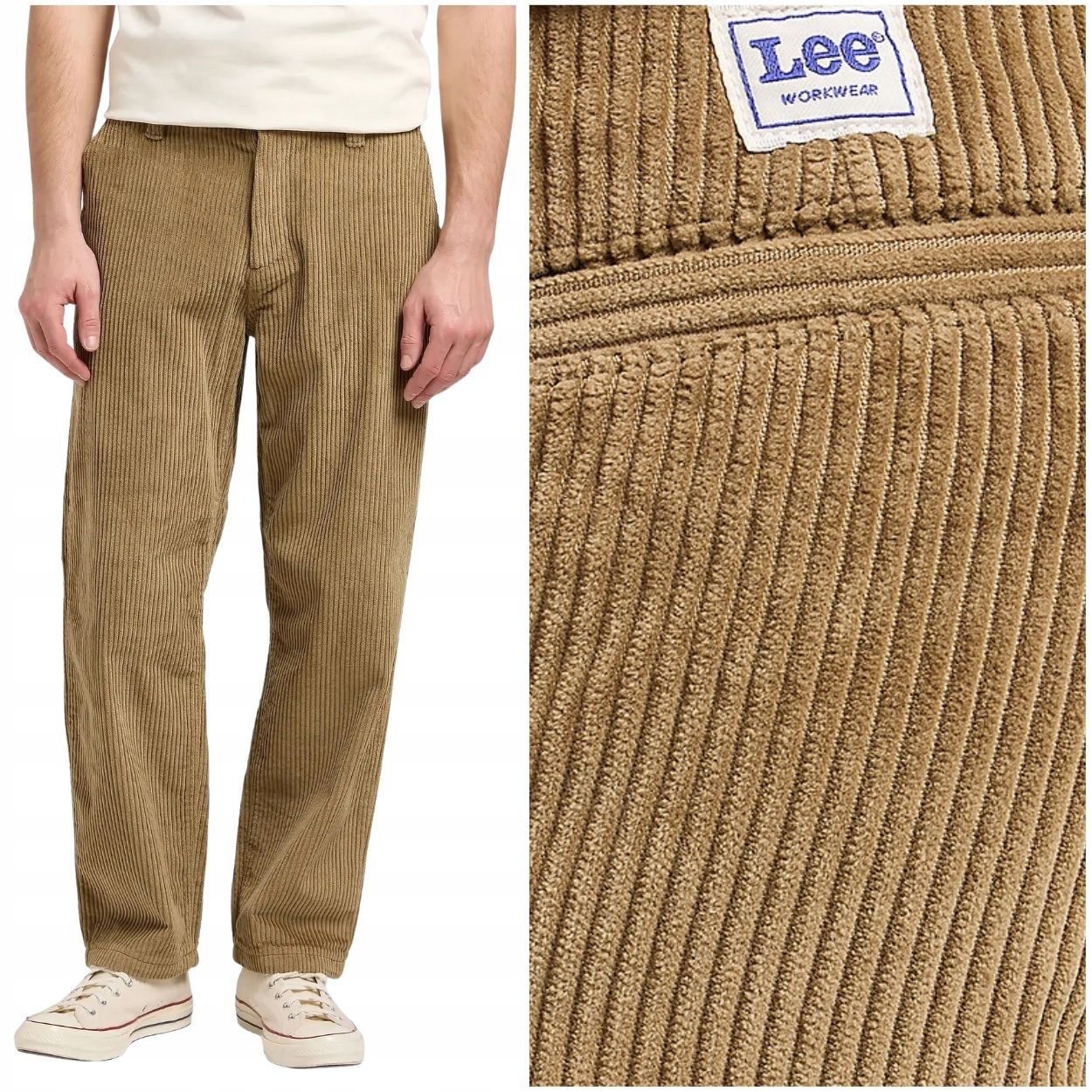 Lee Loose Workwear Chino velmi volné kalhoty manšestrové chinosy W34 L32