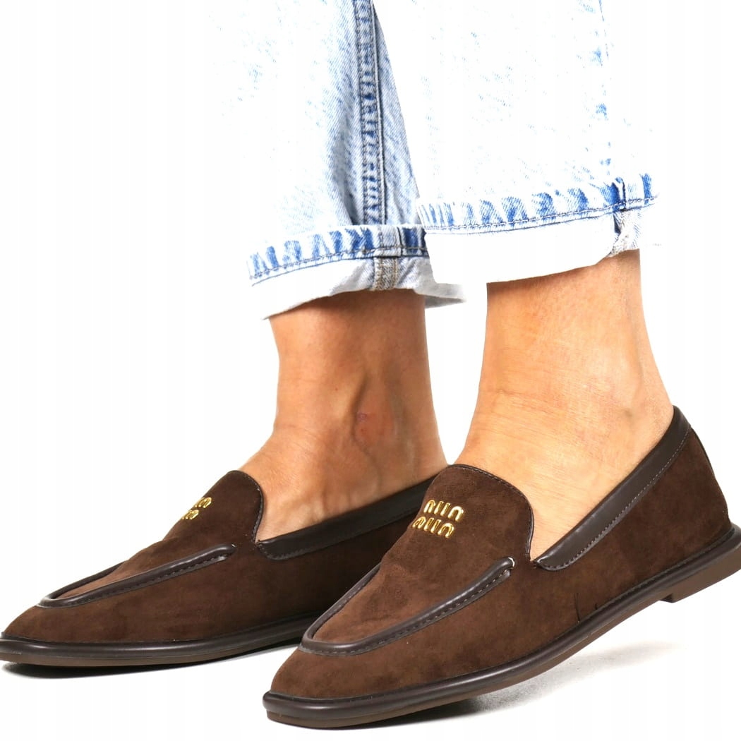 Dámské Mokasíny Nazouvací Polobotky Hnědé Semišové Miu Elegantní New 38