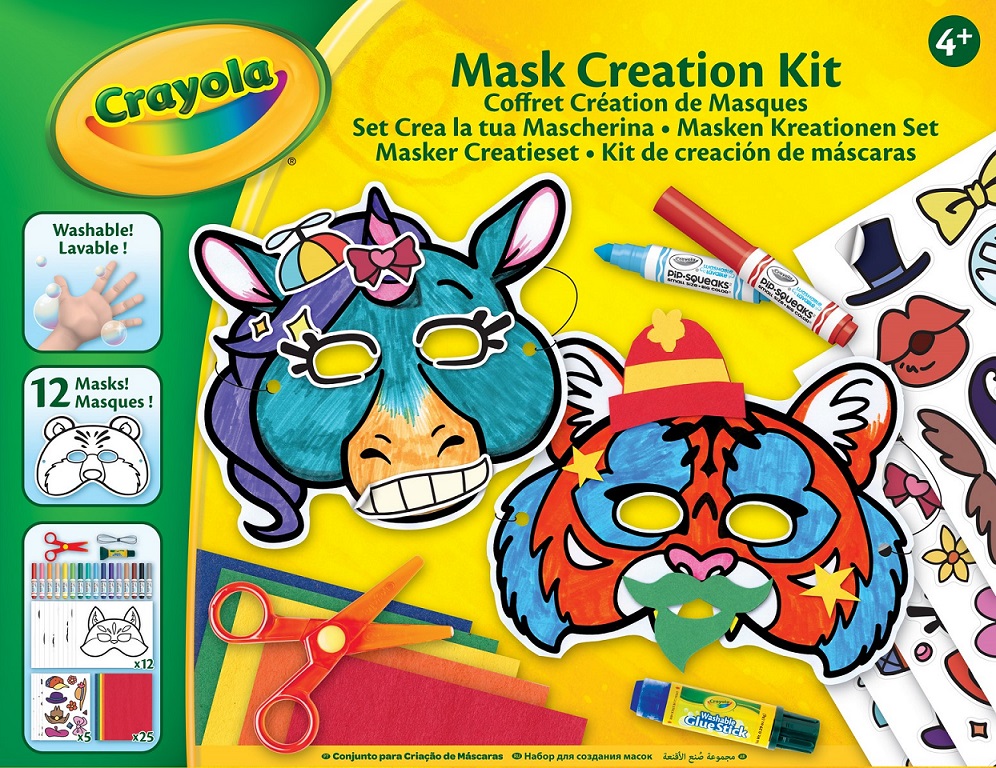 ZESTAW DO TWORZENIA 12 MASEK ZWIERZĄT DLA DZIECI Wiek dziecka 3 lata +