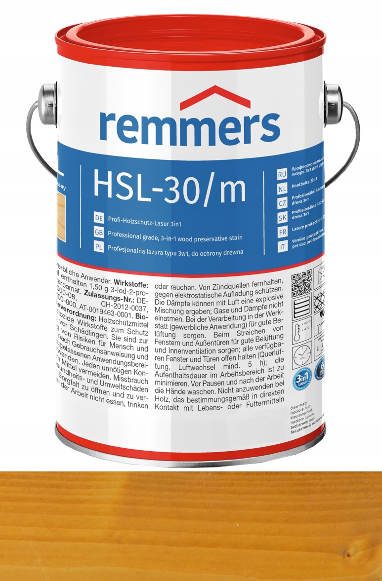 Remmers HSL-31 lazura na dřevo Hk-Lasur 2,5L dub světlý