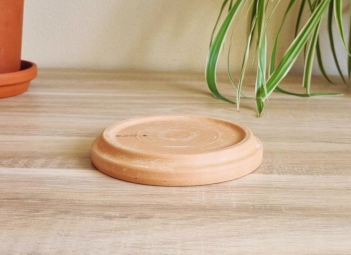 PODSTAWKA GLINIANA do doniczek PIASKOWA 13cm Szerokość produktu 13.1 cm