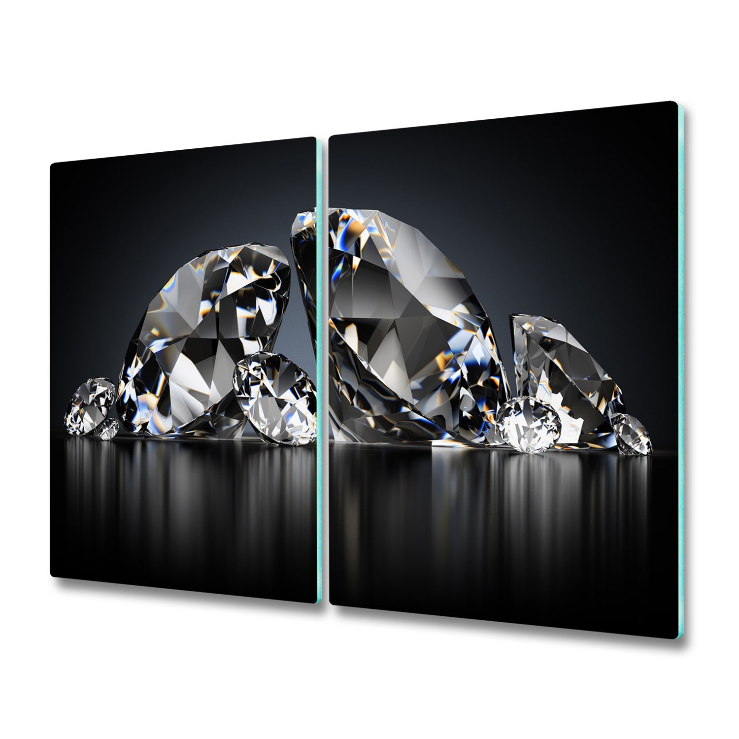 

Szklana ochrona indukcji grafika Diamenty 2x30x52