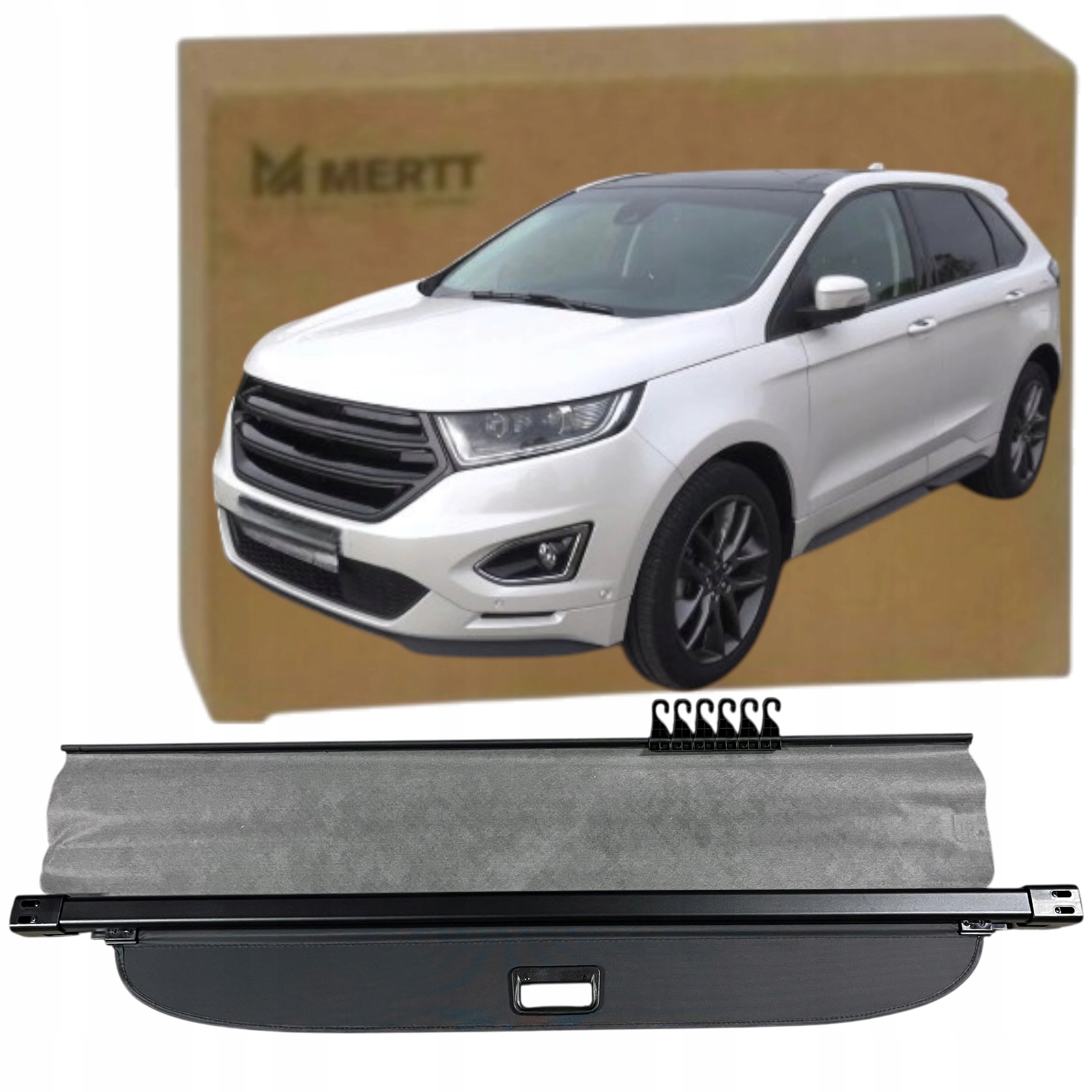 Ford Edge II 2014-2024 Nová Roleta Zavazadlového Prostoru černá, barva 5 osob