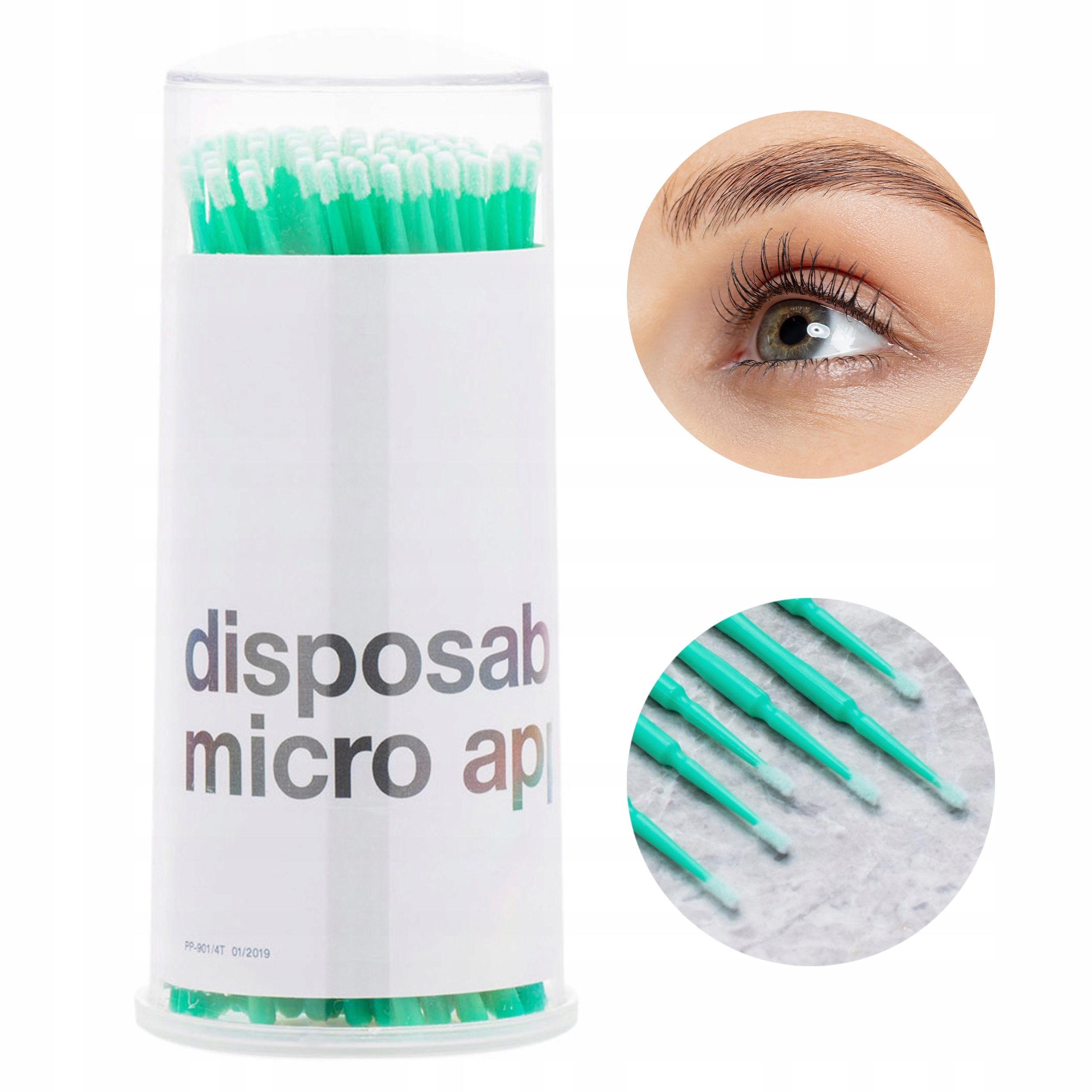 

Aplikator do Rzęs Mikroszczoteczki 2mm 100 szt