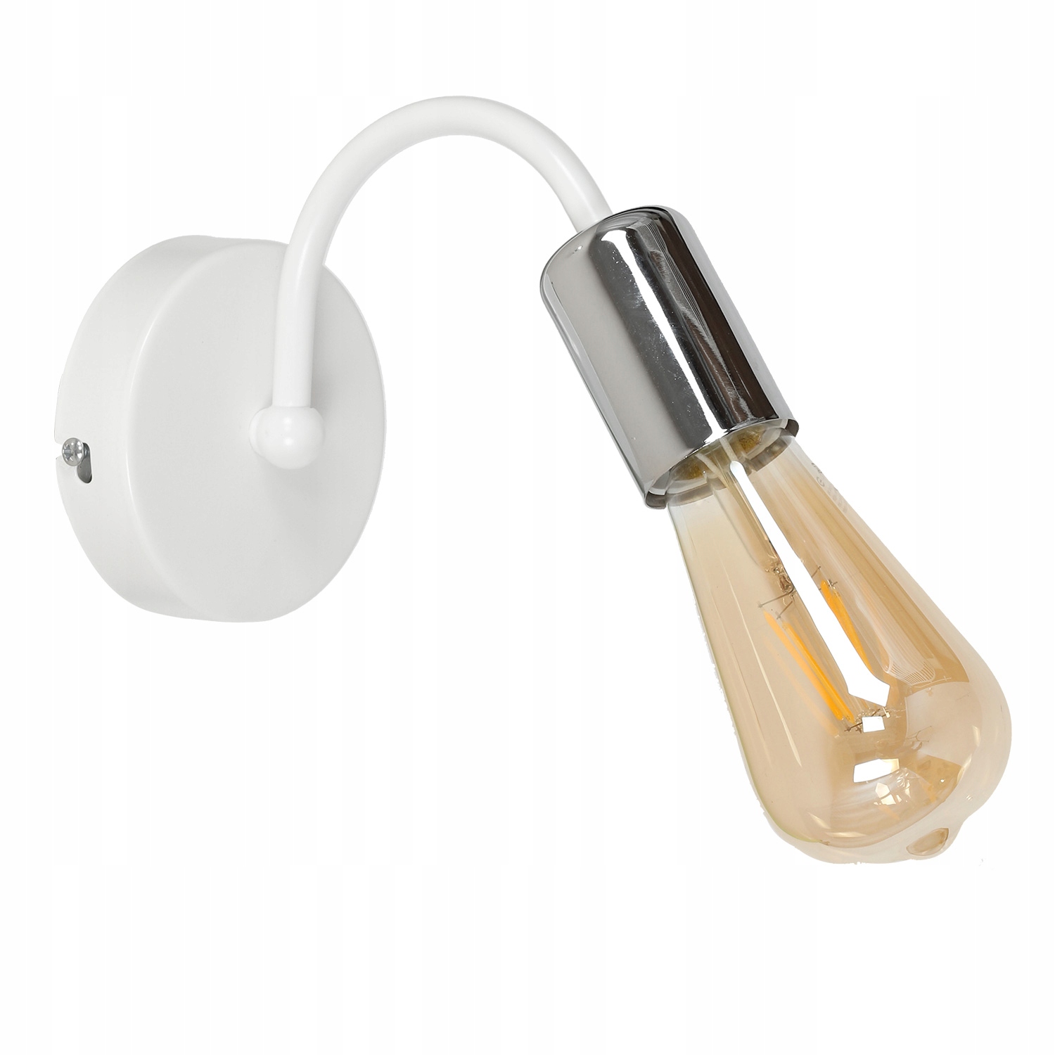 Loftové nástěnné svítidlo minimalistický bílý chrom do obývacího pokoje Luminex