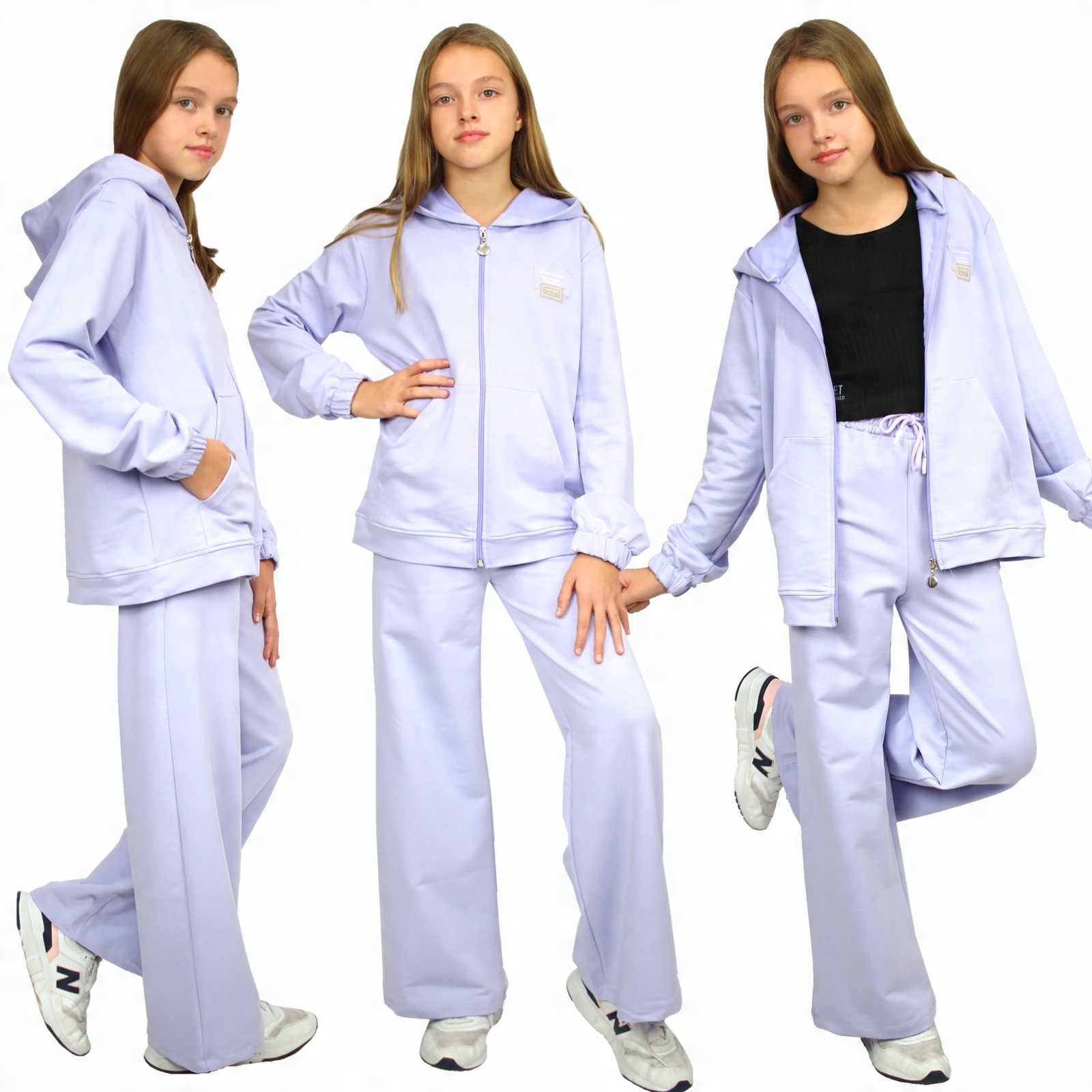 

Komplet Dresowy Bluza Spodnie Szerokie 140/146