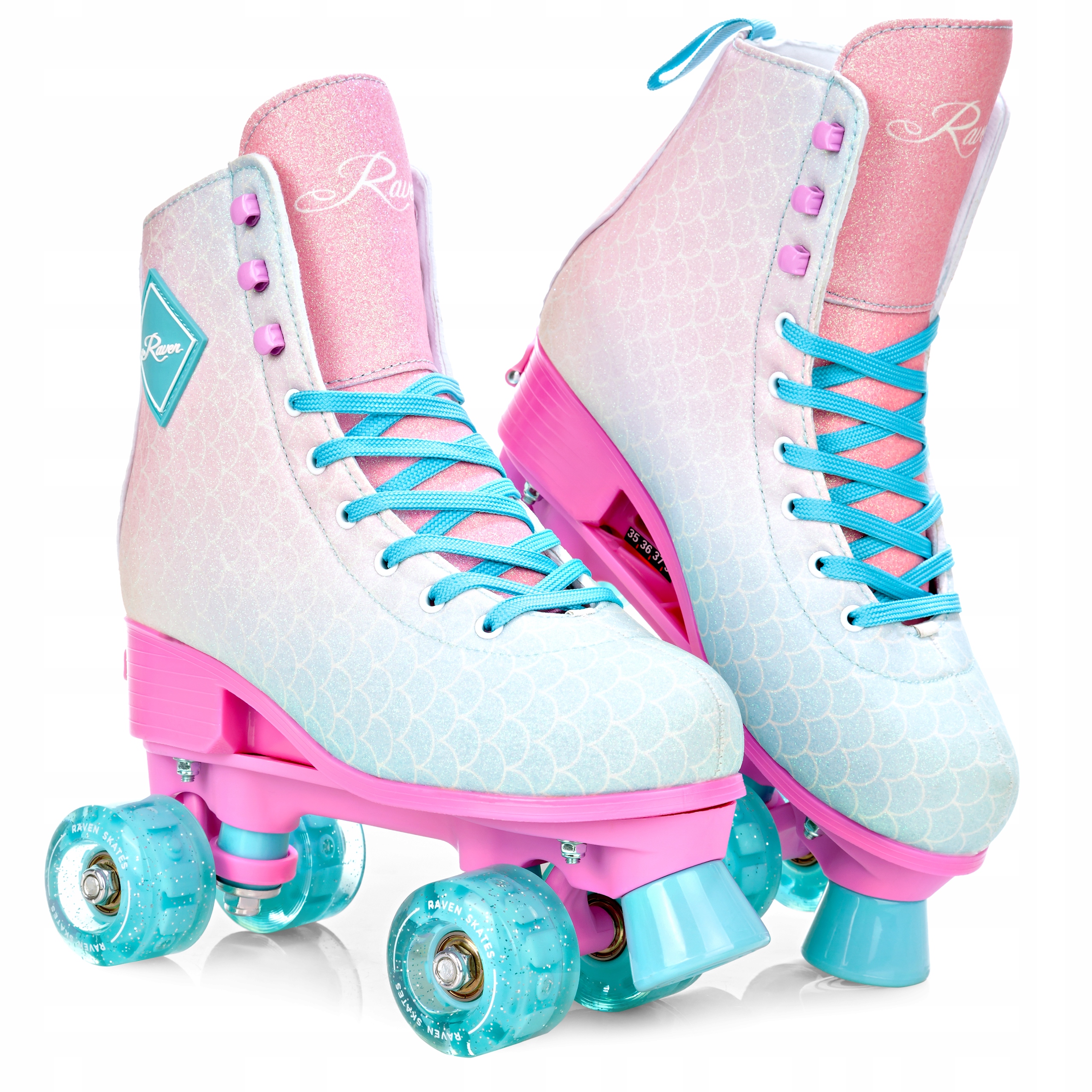 Retro Wrotki Regulowane Raven Mides Led 35-38