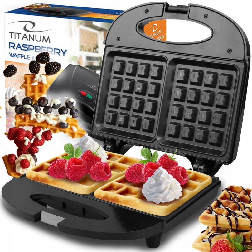 

Gofrownica 2 Duże Chrupiące Gofry Waflownica Mocna