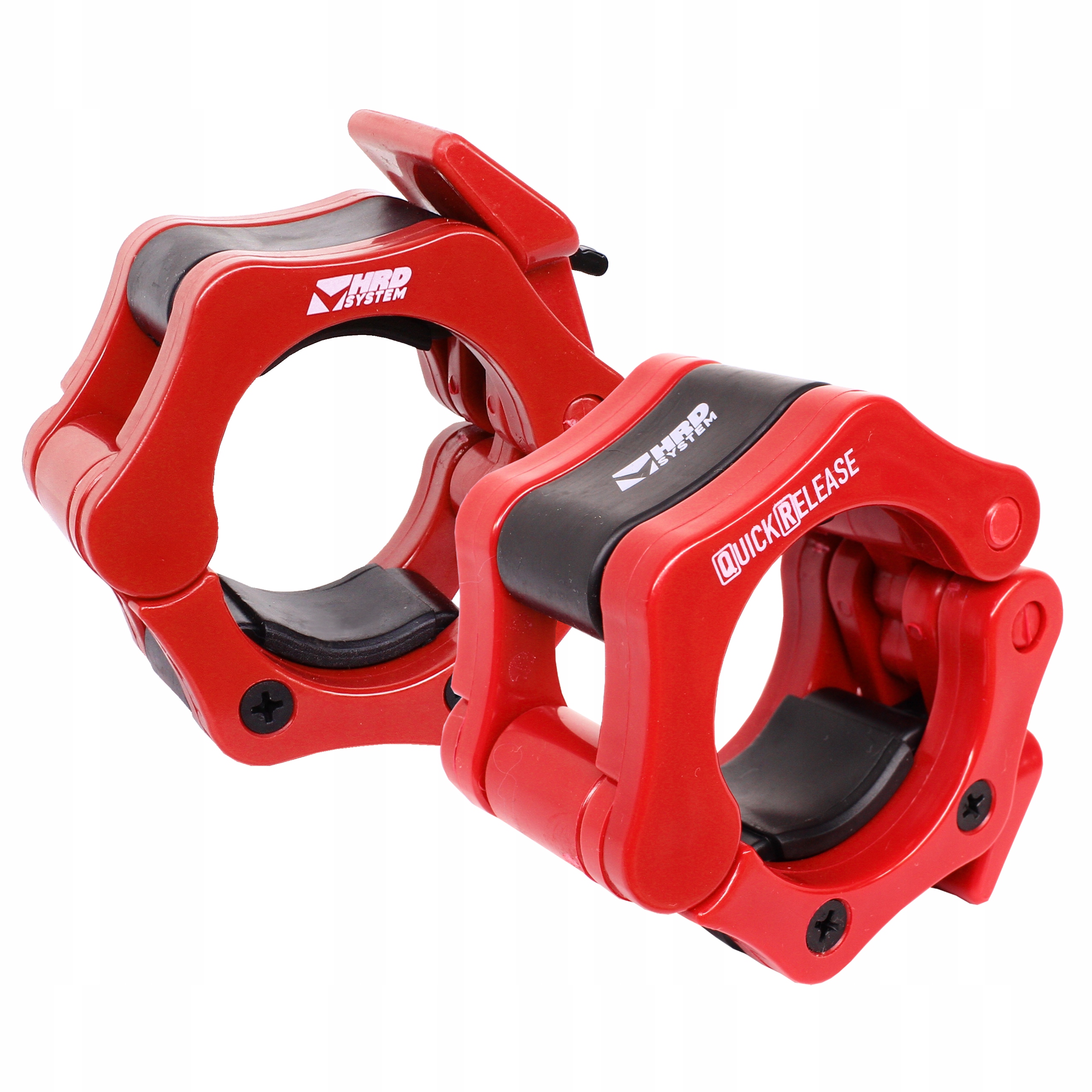 HRD SYSTEM ZACISKI NA GRYF OLIMPIJSKI 50MM SZTANGĘ HG 2 SZT. CZERWONE