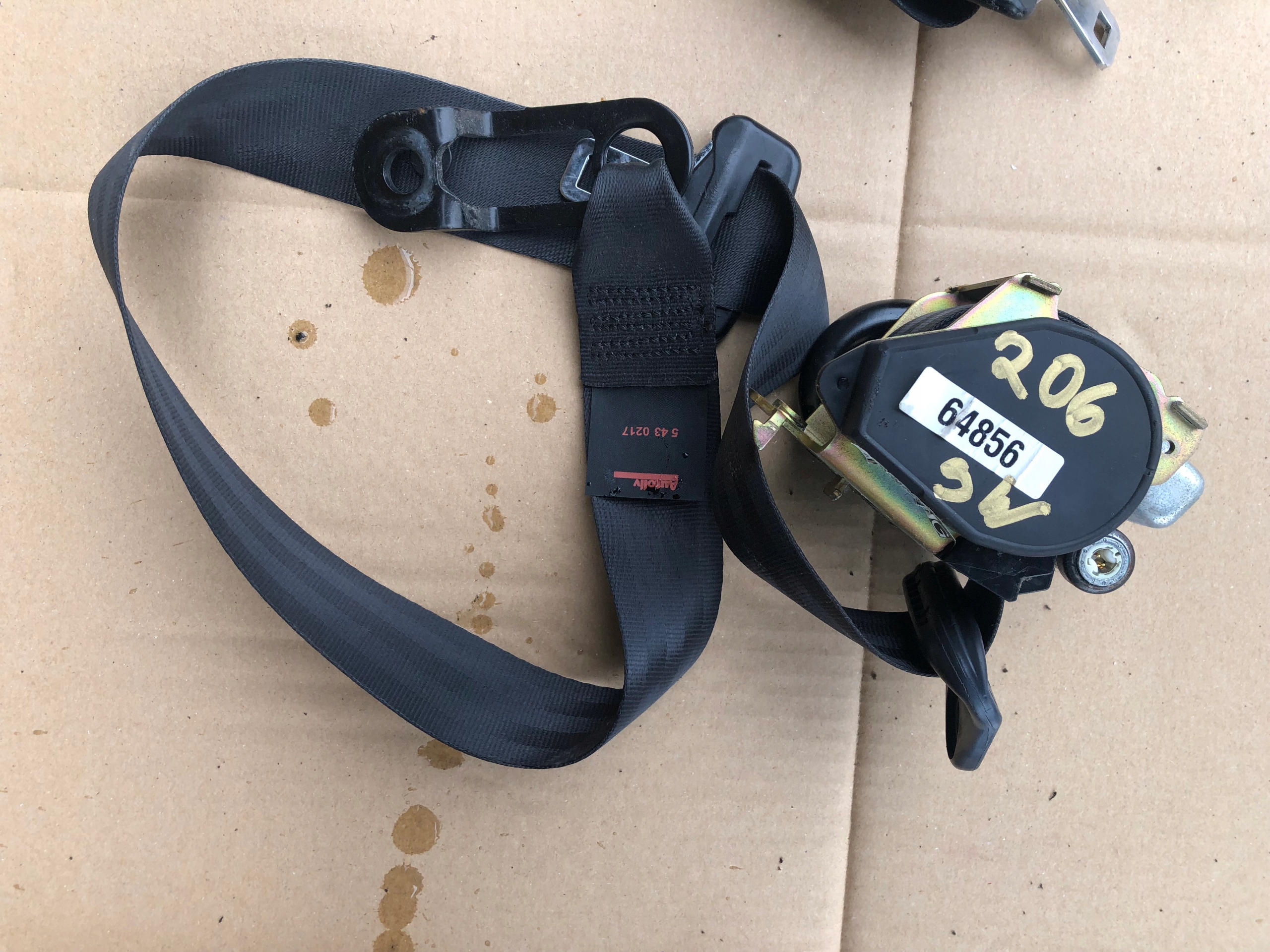 LEWY PAS BEZPIECZEŃSTWA PEUGEOT 206 SW 2003-2009