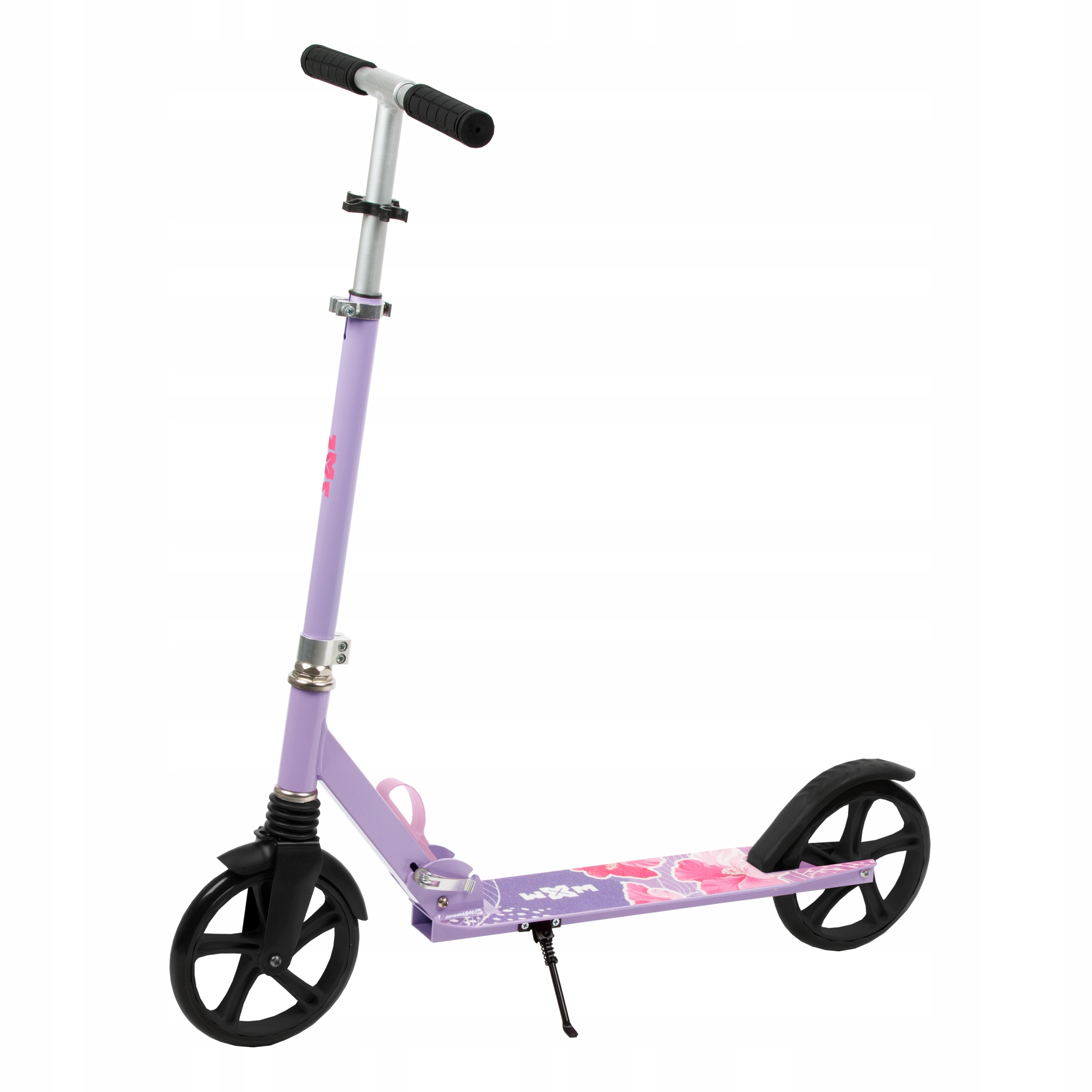 Hulajnoga miejska Dwukołowa Składana 100 kg Wxm Driff Hibiscus