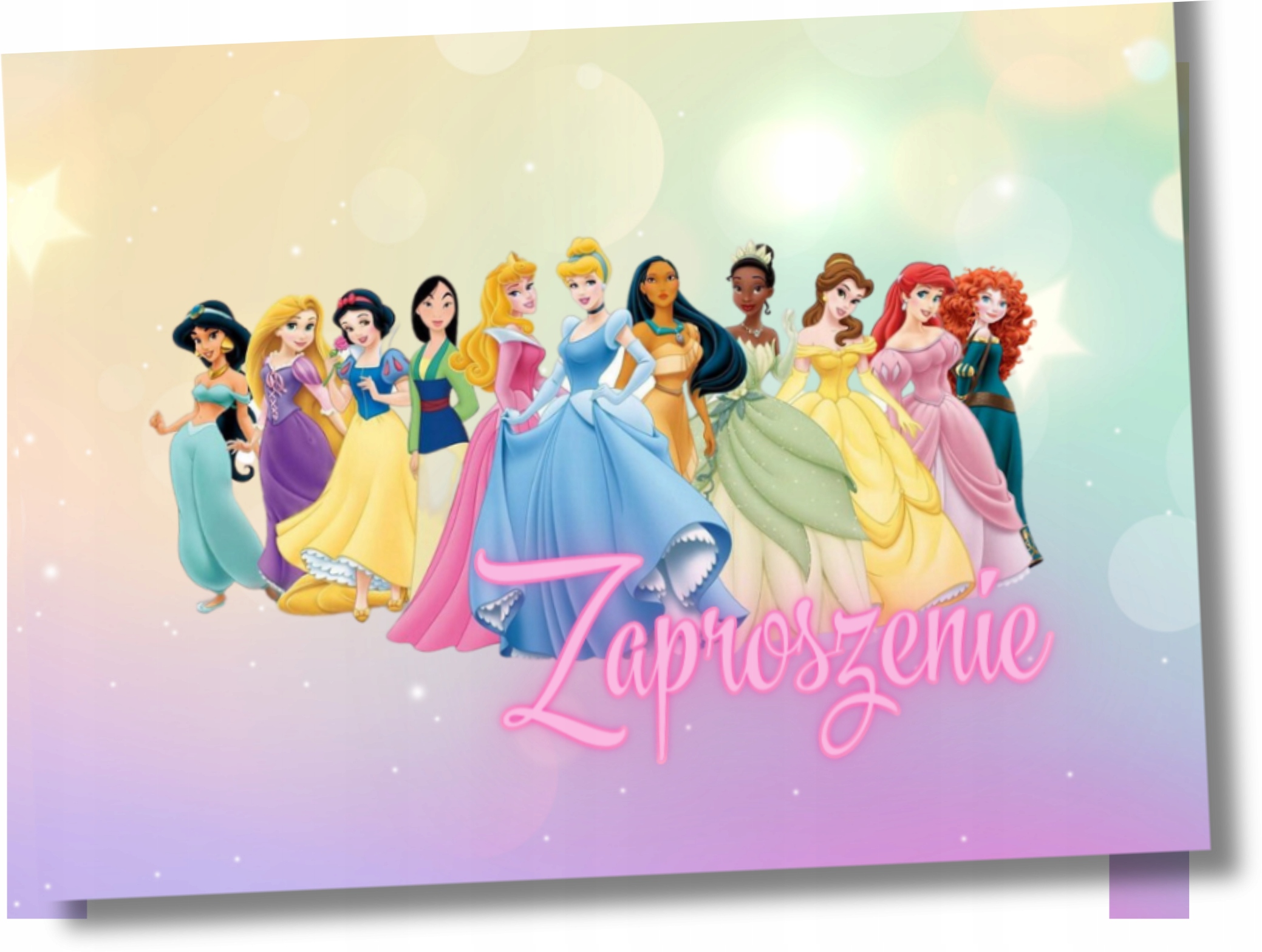 ZAPROSZENIA URODZINOWE KSIĘŻNICZKI 15x10cm