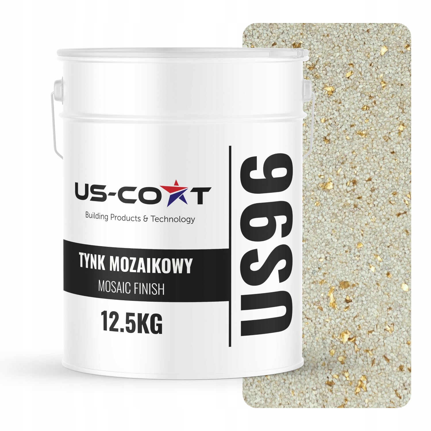 Mozaiková Omítka Mozaika 12,5 Kg Bílá Se Zlatou Slídou M08 Prémiová Fasáda
