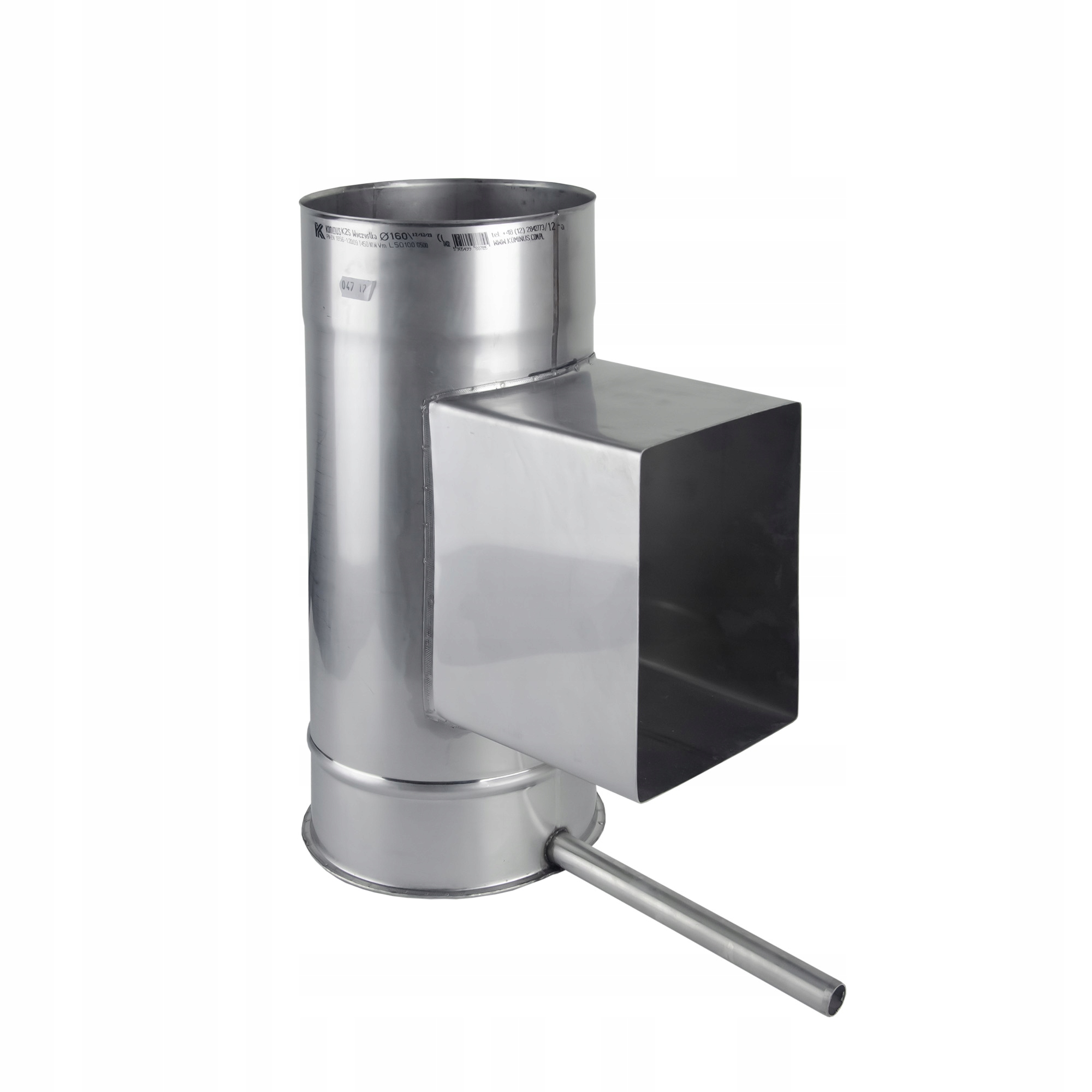 Ks čistička s odkapávačem fi 225 mm 0,5 mm komínová vložka ocel kamna