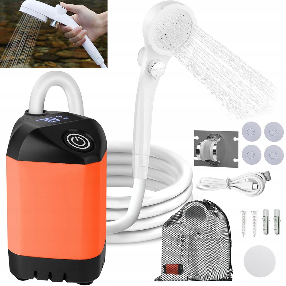 Přenosný Turistický Kempingový Sprchový Kout Outdoor s Akumulátor 4800 mAh