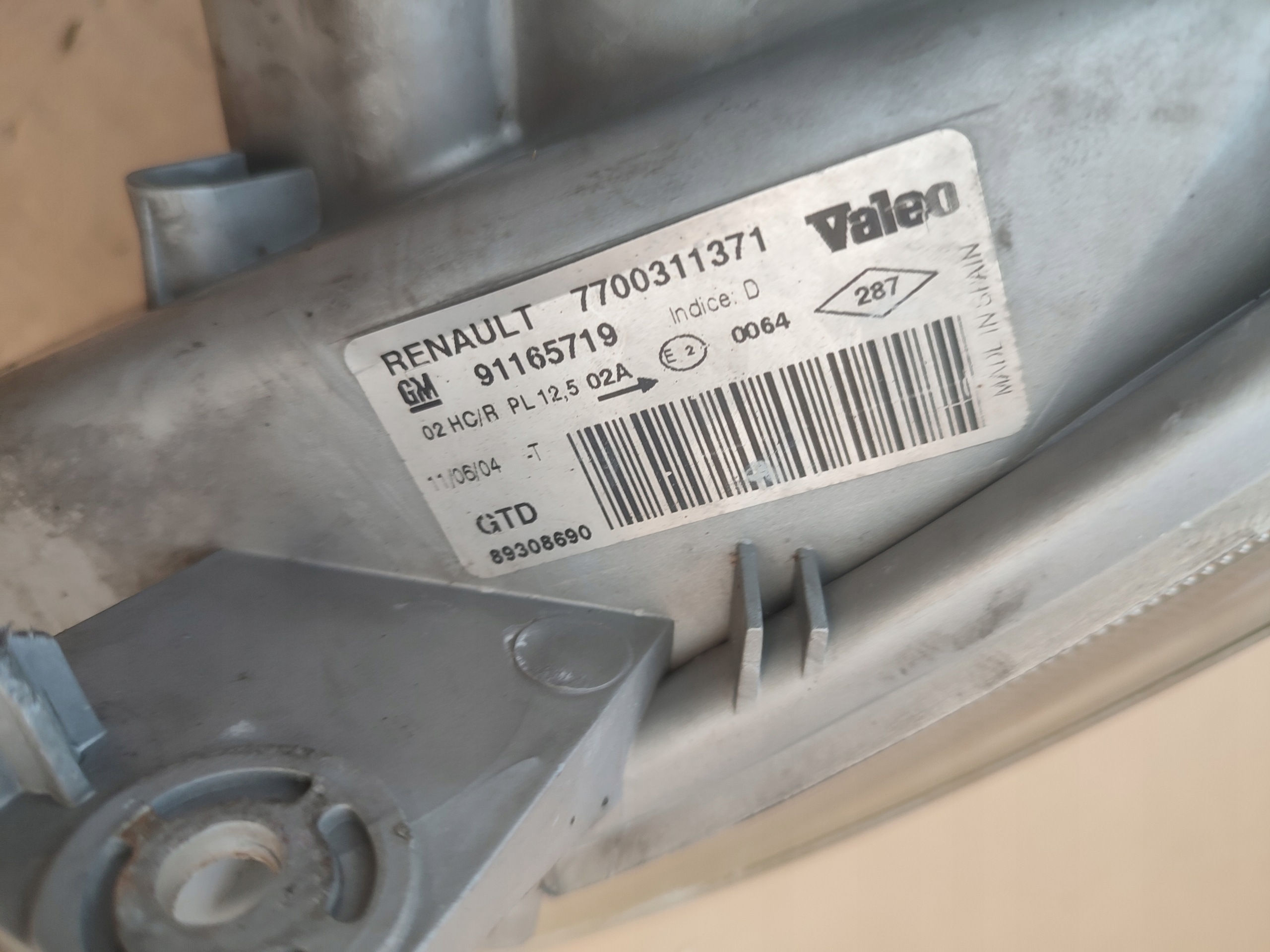 light front left left front RENAULT TRAFIC II EUROPA 91165719 7700311371