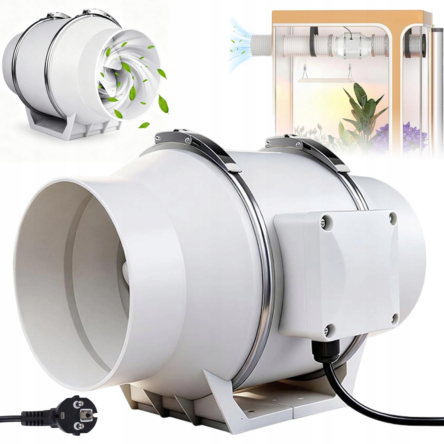 Koupelnový Ventilátor Bílý Lesk Montáž Bez Vrtání Pro Koupelnovou Shower