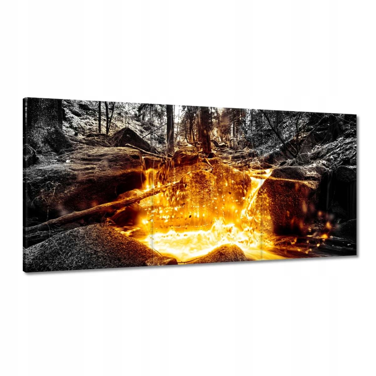 Obrazy 180x90 Horský potok v lese Krajina