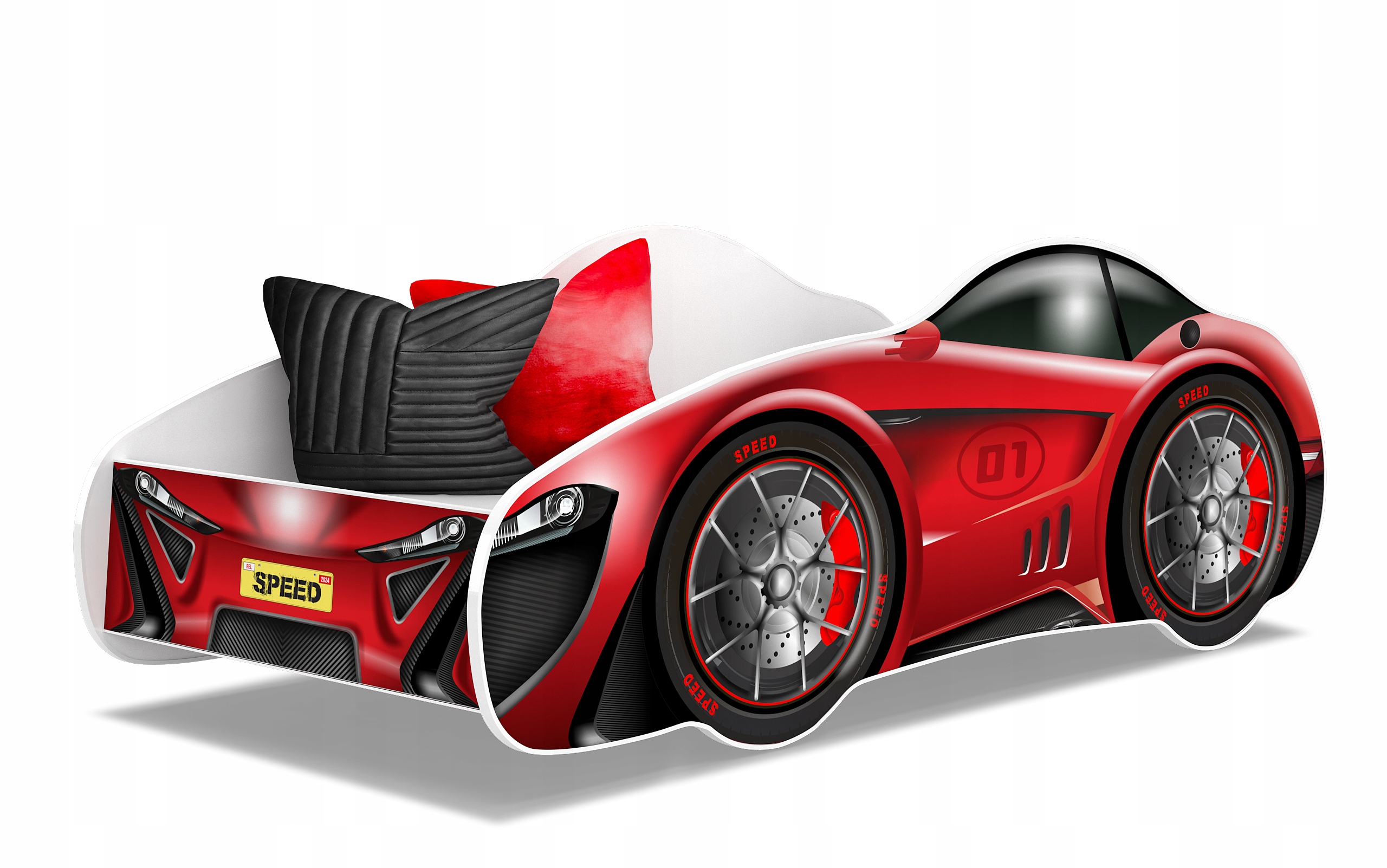 

Łóżko samochód 140x70 auto materac Cars