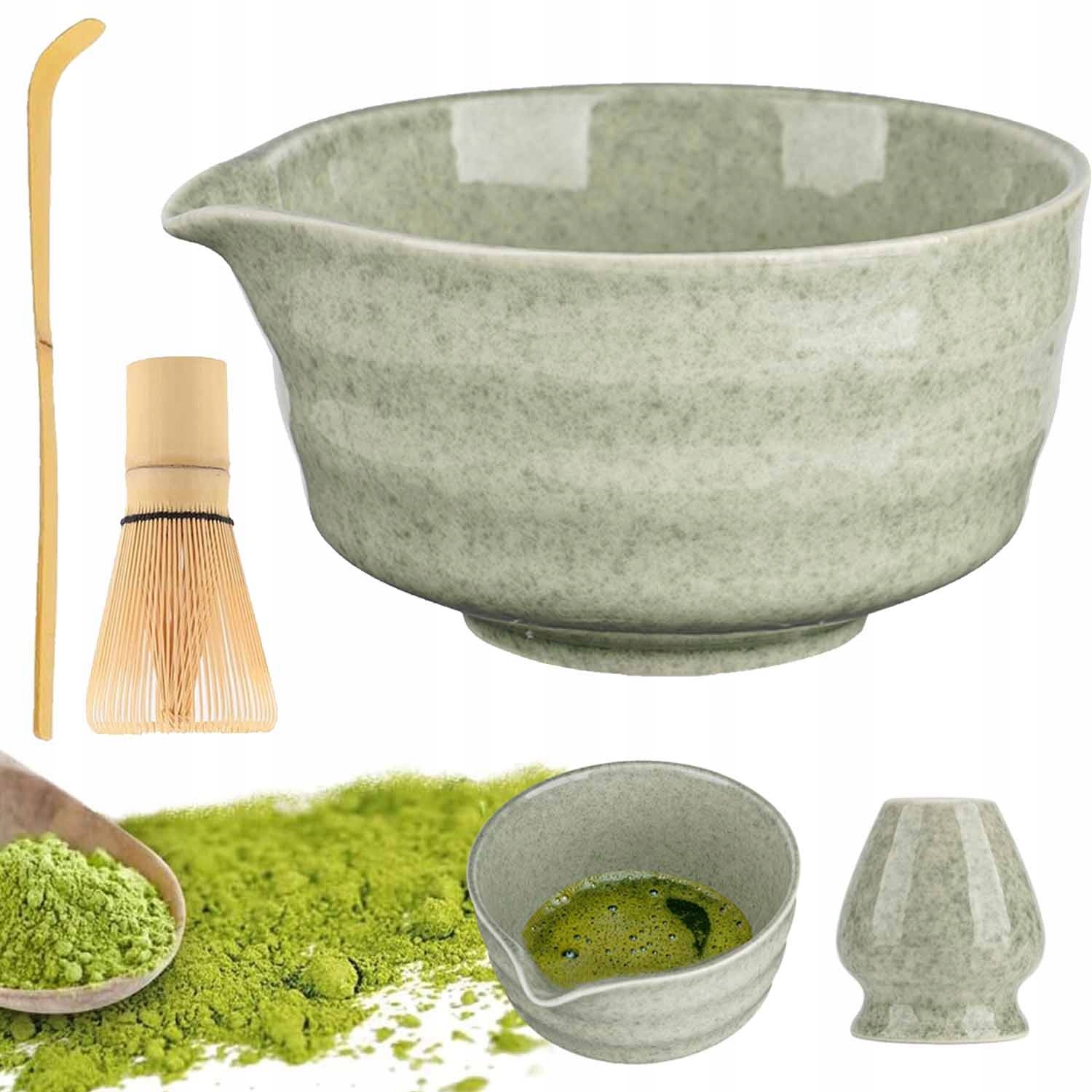Levně Bambusový Dárkový Čajový Set Matchy Chashaku Šlehací Metla Lžíce 4 Ks