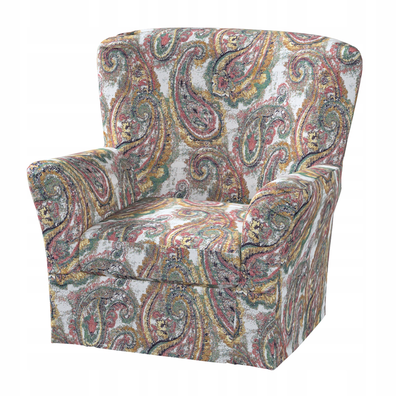 Poťah na kreslo Tomelilla vysoký so záložkami Ikea oranžový