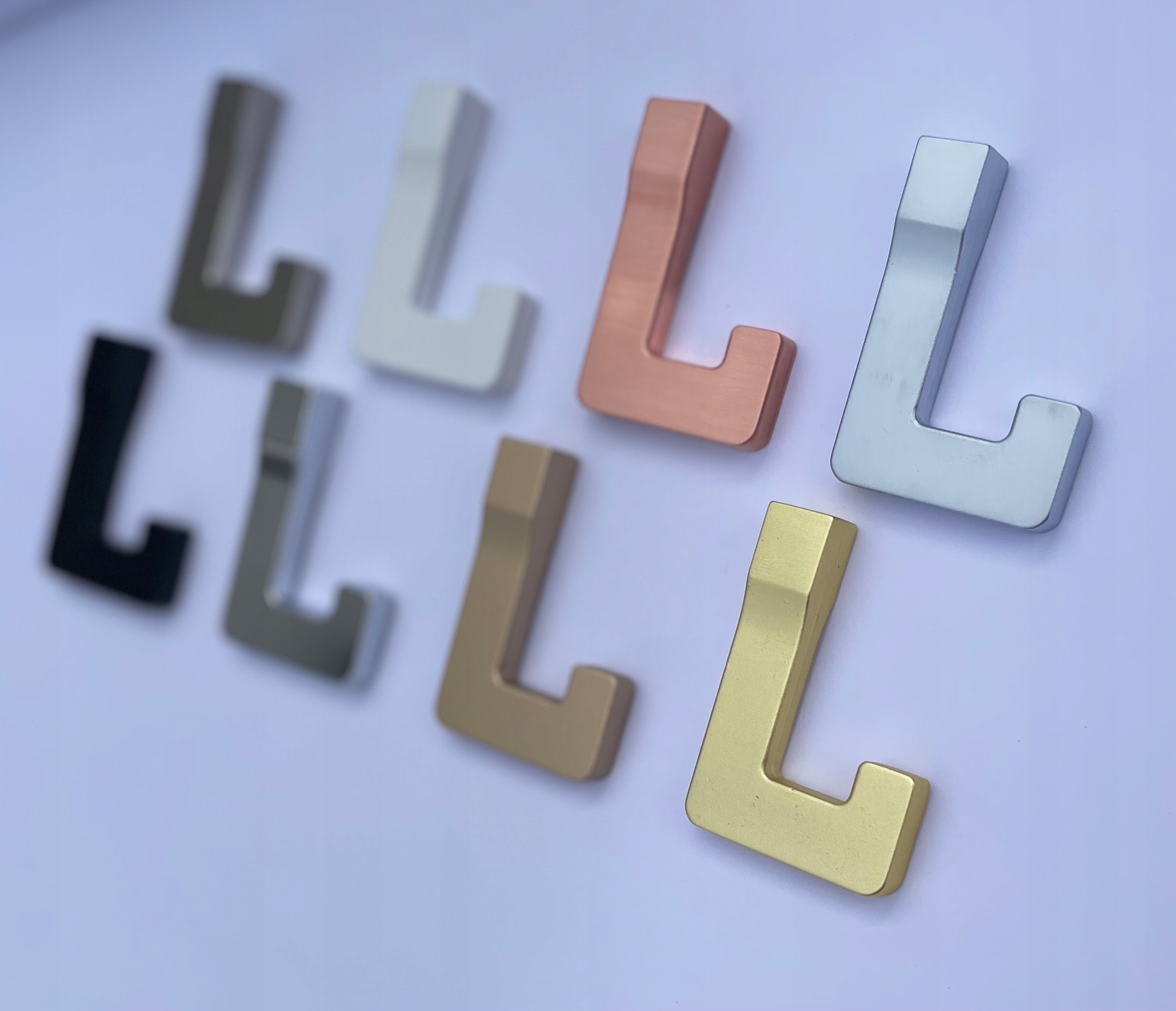 Wieszak meblowy ścienny haczyk pojedynczy miedź Wysokość 53 mm