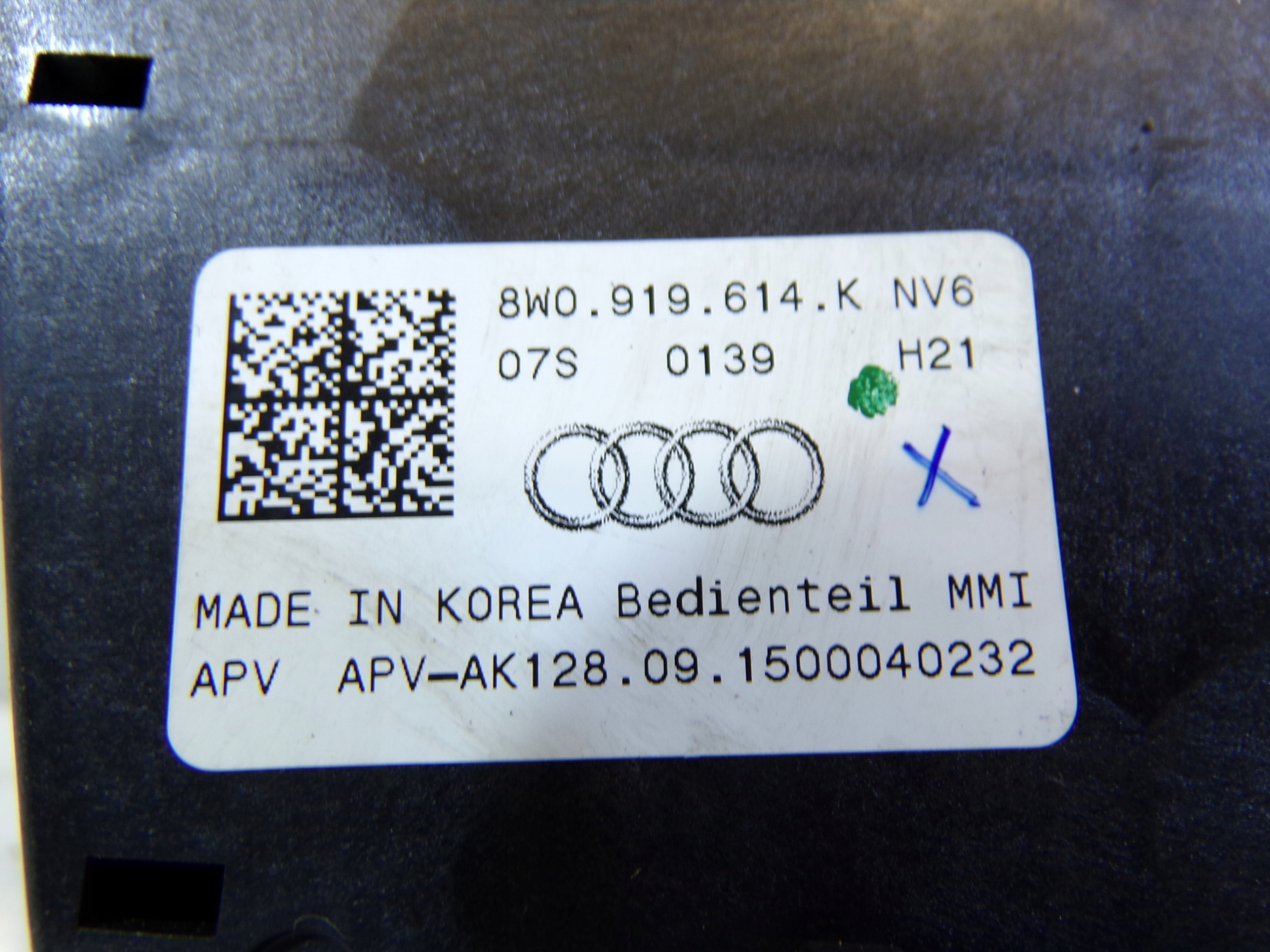 TOUCHPAD control panel MMI AUDI A4 B9 8W0919614K