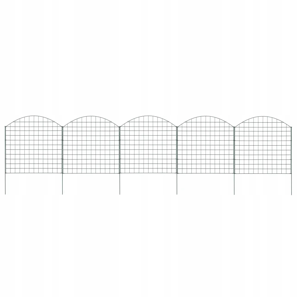 Zelený plotový set 775 x (640-785) mm, ocel s práškovým nástřikem