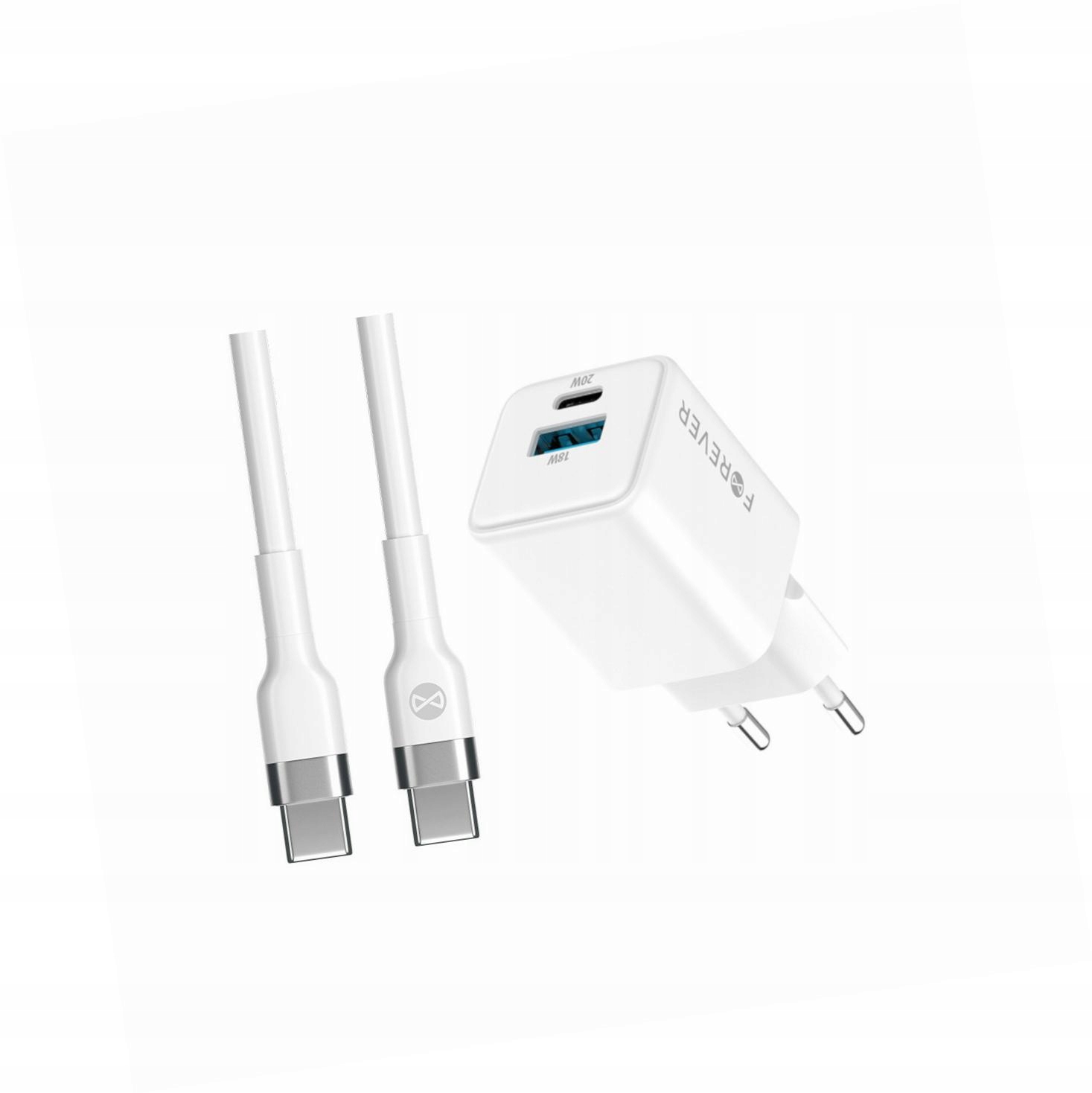 Szybka ładowarka GaN 20W 2 wejścia długim z kablem 2m do Lg Velvet