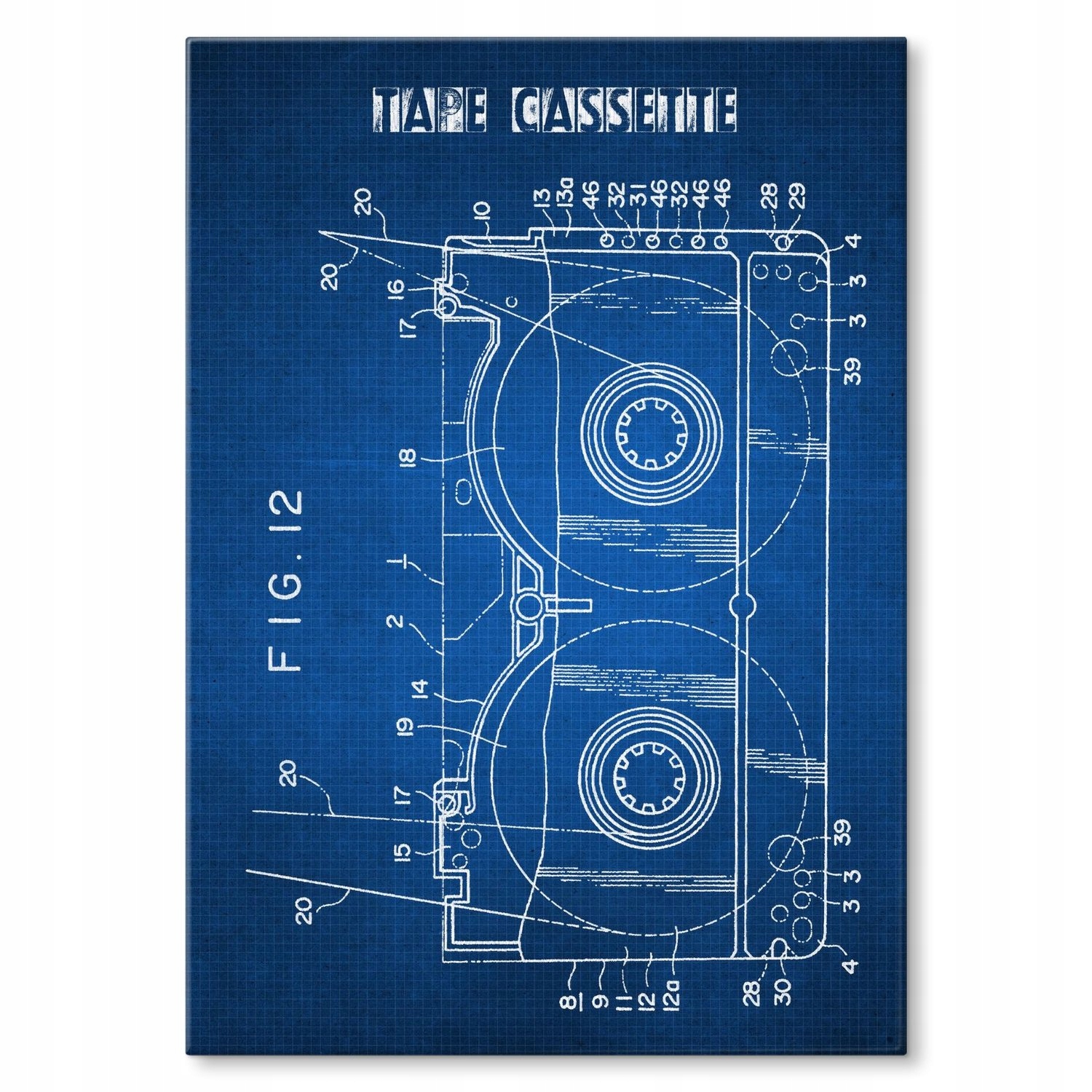 Kovová plakát kazeta s magnetovou páskou S