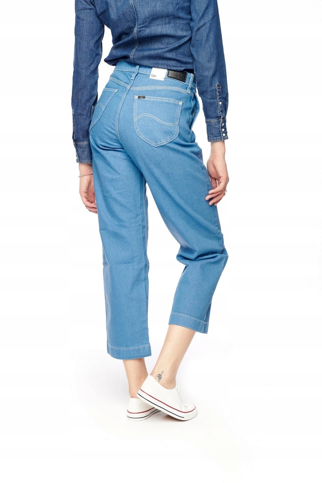 Dámské široké džínové kalhoty Lee Wide Leg Indigo L31GEZFG 31/31
