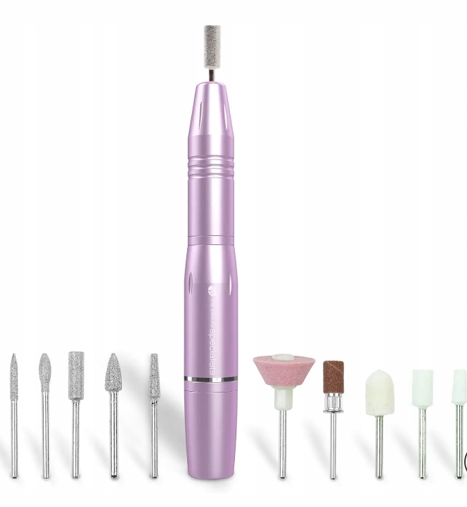 Elektrická bruska na nehty, růžová