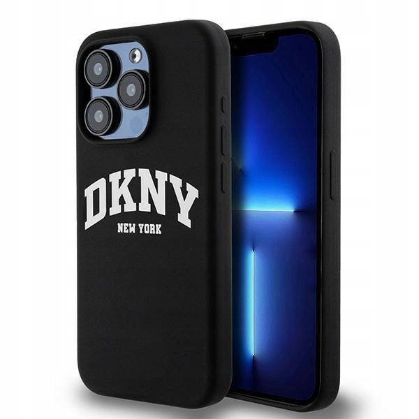 Pouzdro Dkny Liquid Silicone White Printed Logo Pro Magsafe Pro iPhone 15 Pro