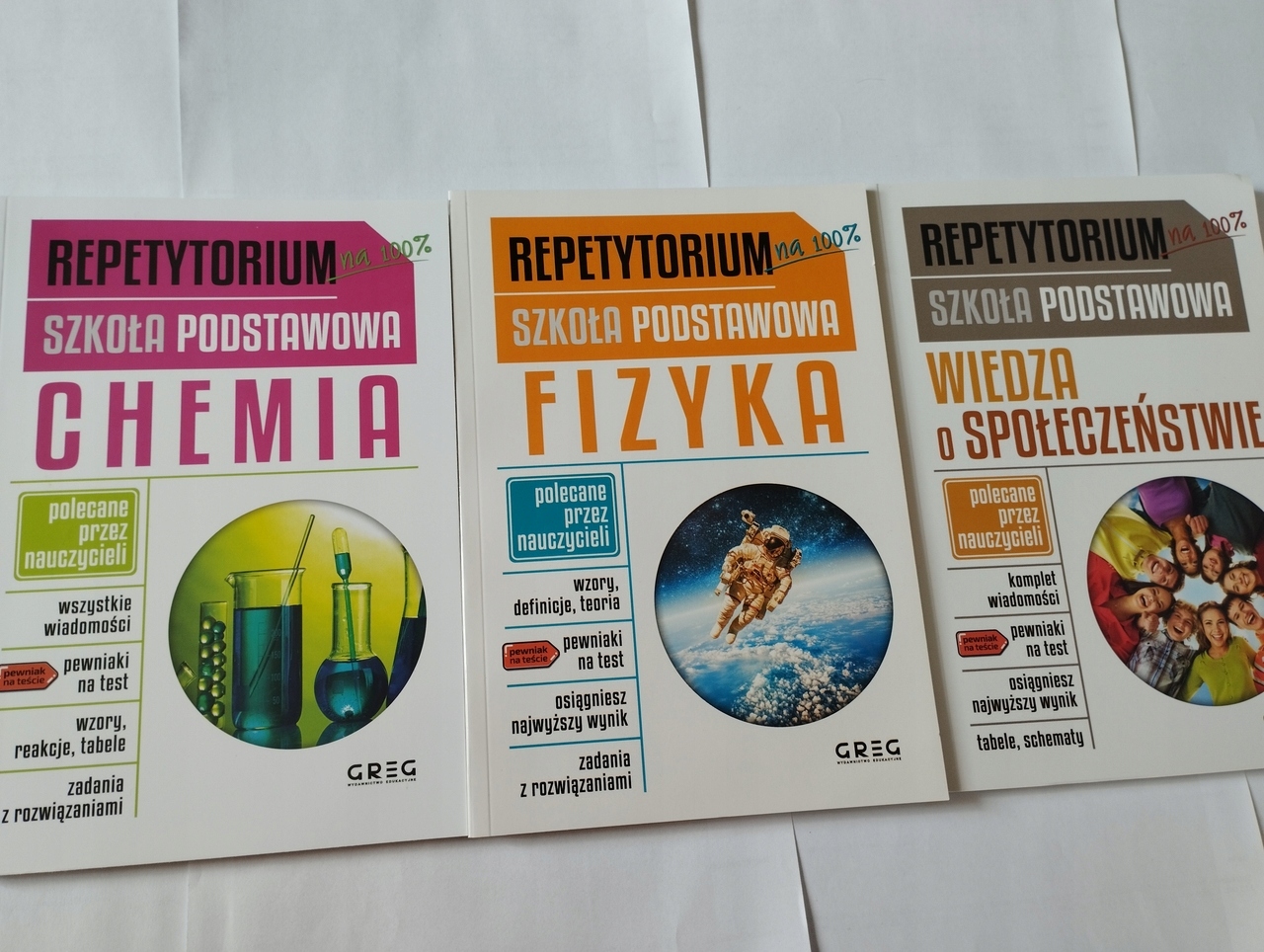 3x Repetytorium Szk Podstawowa Wos Wiedza, Chemia,
