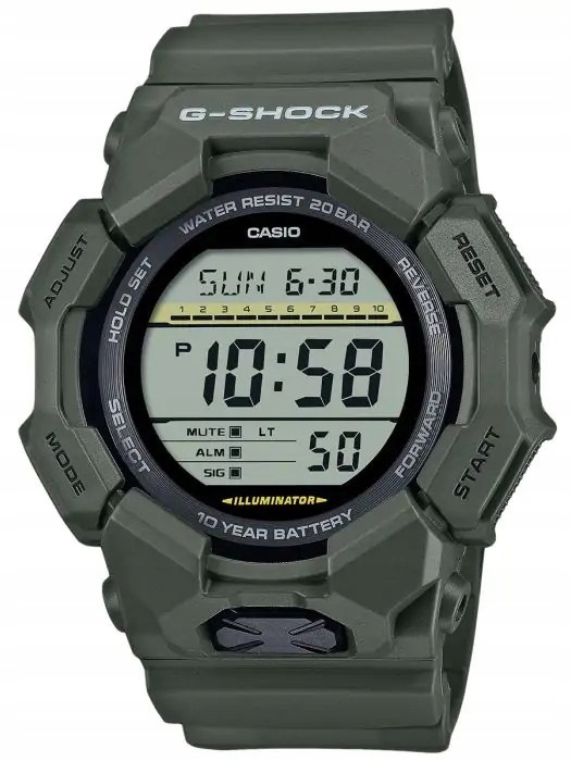 Pánské Hodinky Casio G-shock GD-010-3ER Zelená Datumovka Stopky Pro Chlapce