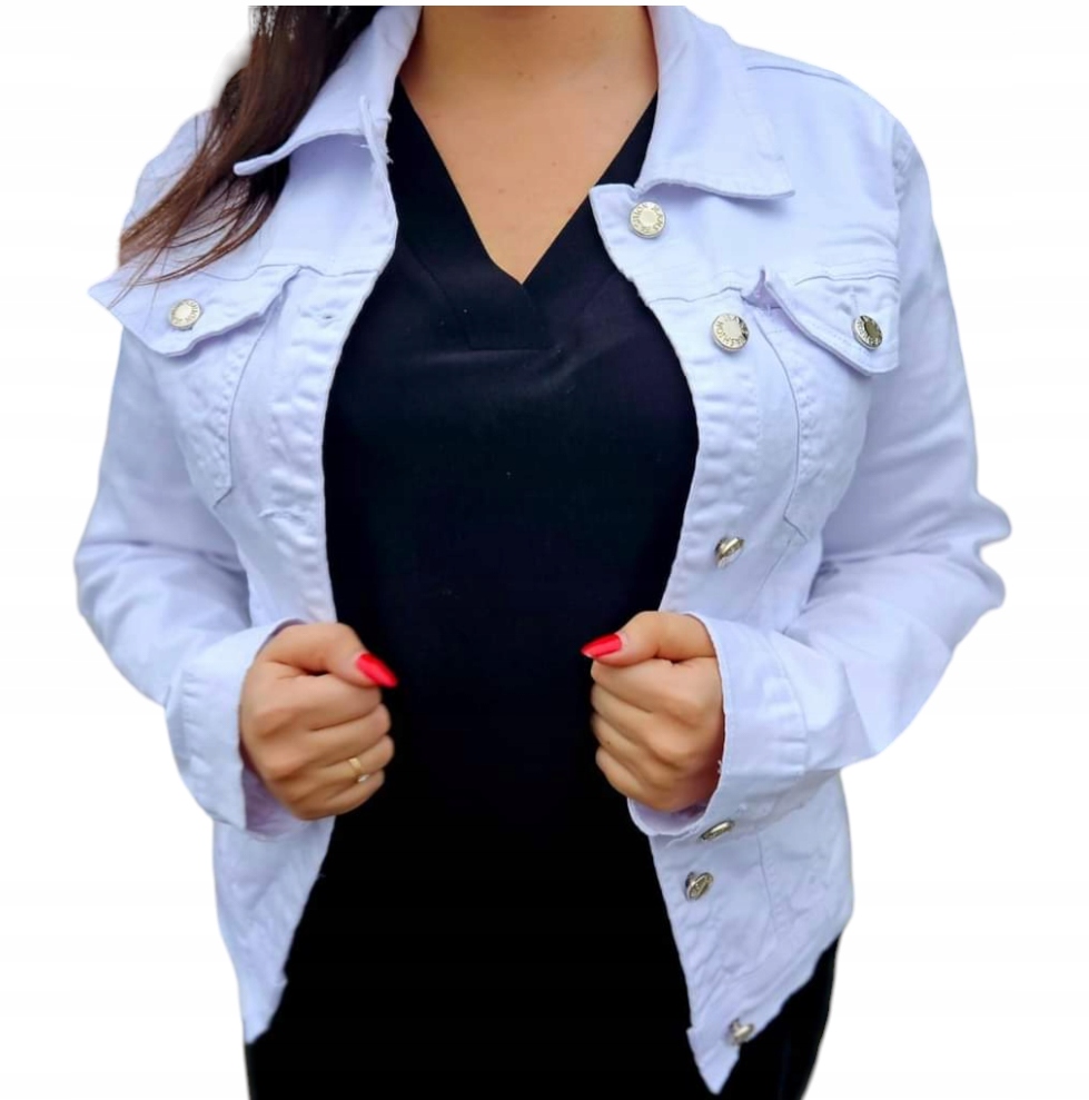 Džínová bunda katana bílá velikost 3XL