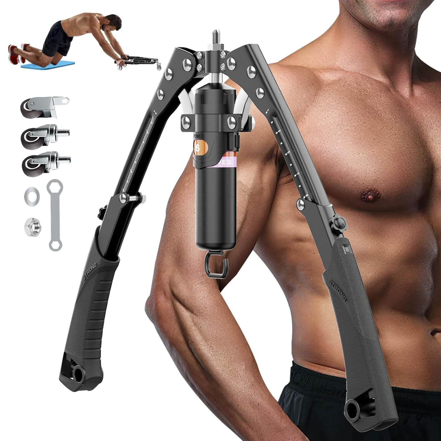 Nastavitelný Expandér 10-200 Kg, Hydraulický Stlačovač, Posilovač Pro Cvičení Rukou