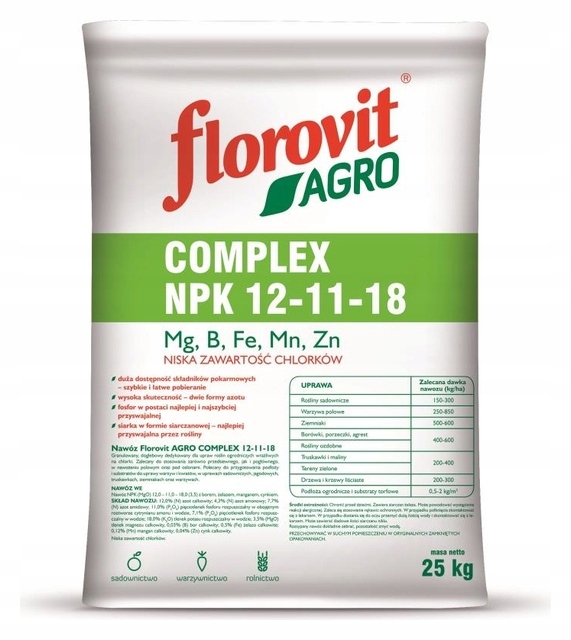 Nawóz Agro Complex Npk 12-11-18 25 kg Florovit