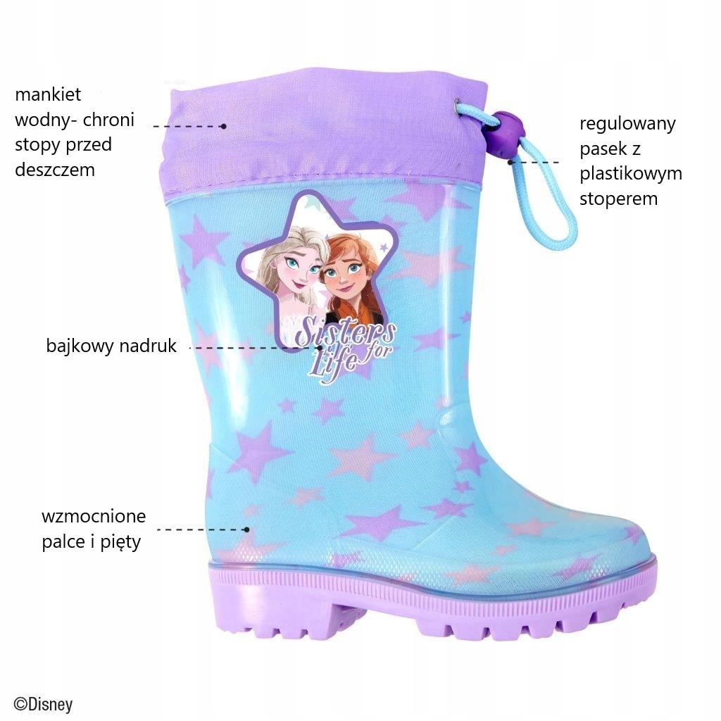 Kalosze dziecięce gumowe 98077 FROZEN KRAINA LODU 24/25 Rozmiar (new) 24