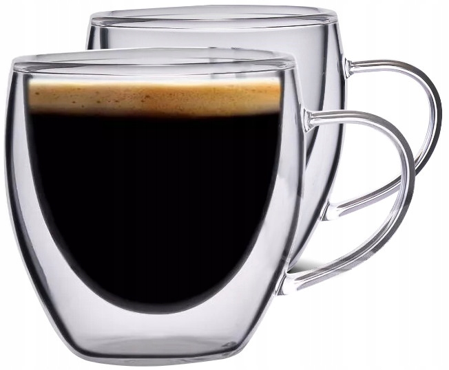 

Zestaw 2 szklanek termicznych kawy Szklanki 75ml