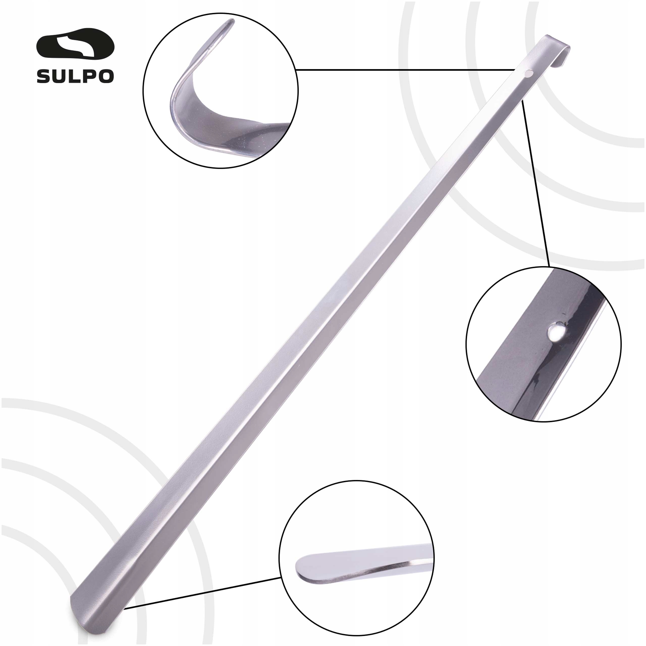 Łyżka do butów obuwia metalowa 66 cm haczyk długa Marka Sulpo