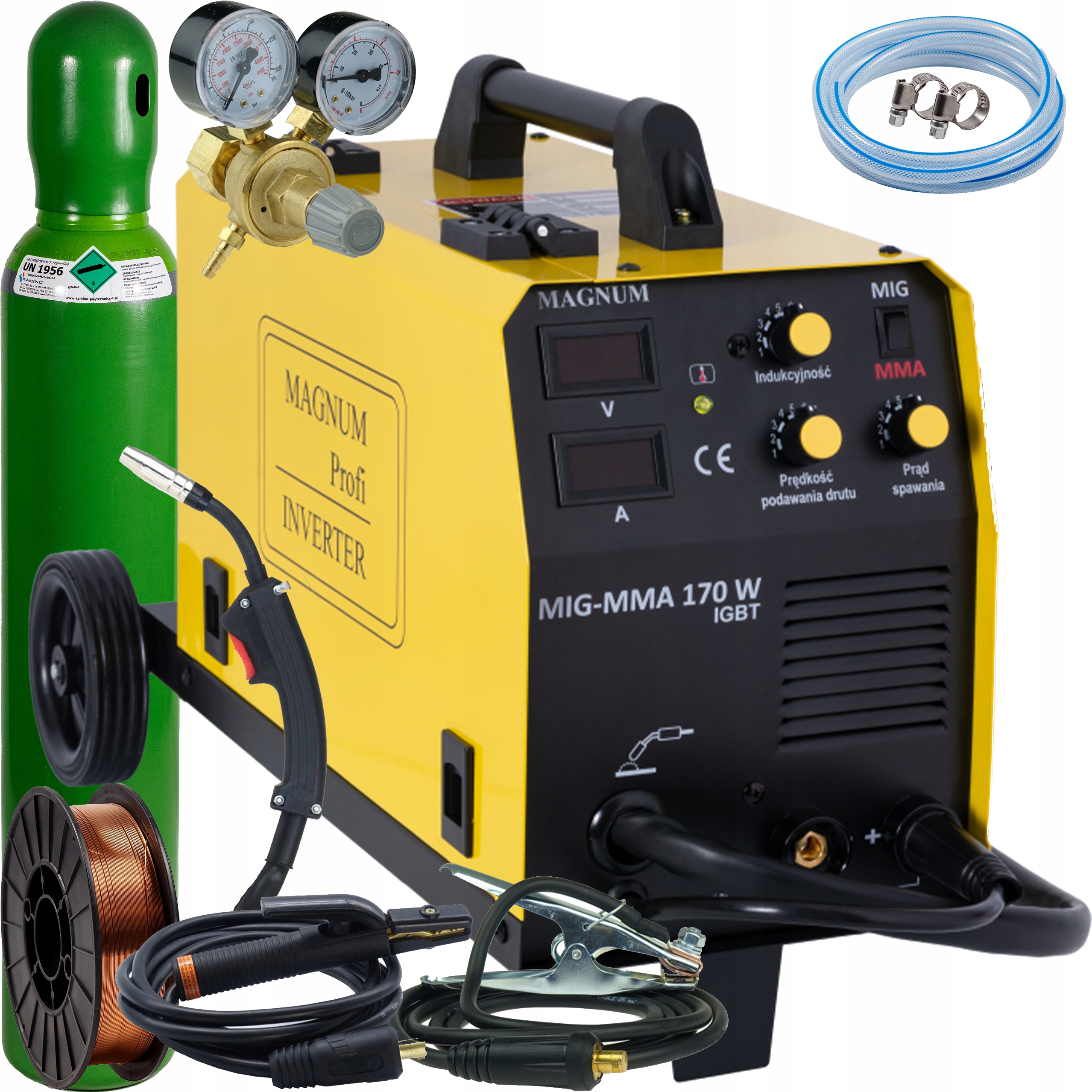 Spawarka Migomat Magnum 170w 160a półautomat spawalniczy zestaw 4