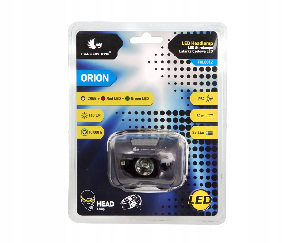 

Latarka Mactronic czołowa Orion FHL0012 3xAAA 160l