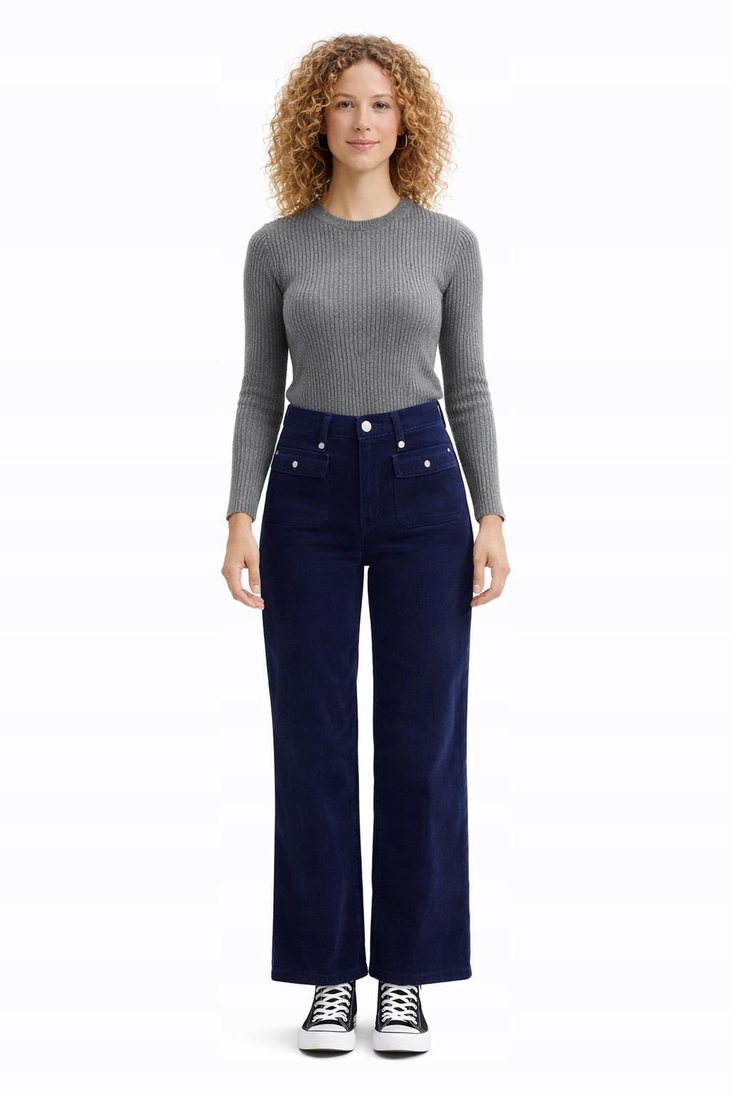 Pepe Jeans Dámské Kalhoty Palazzo Modré S Nízkým Pasem W27 L28 I3C