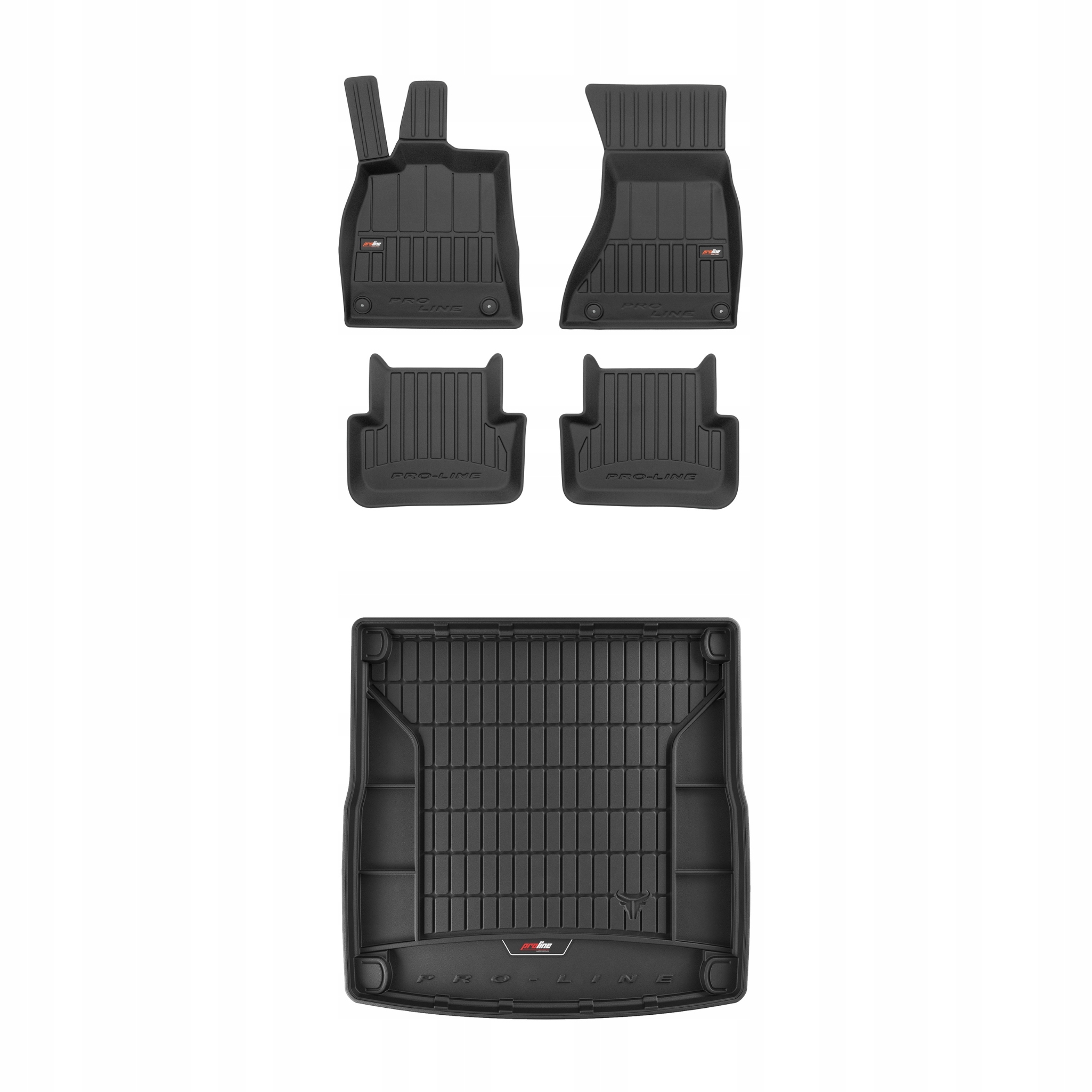 Frogum 3D Sada gumových koberců a rohože s logem pro Audi A4 B8 07-15