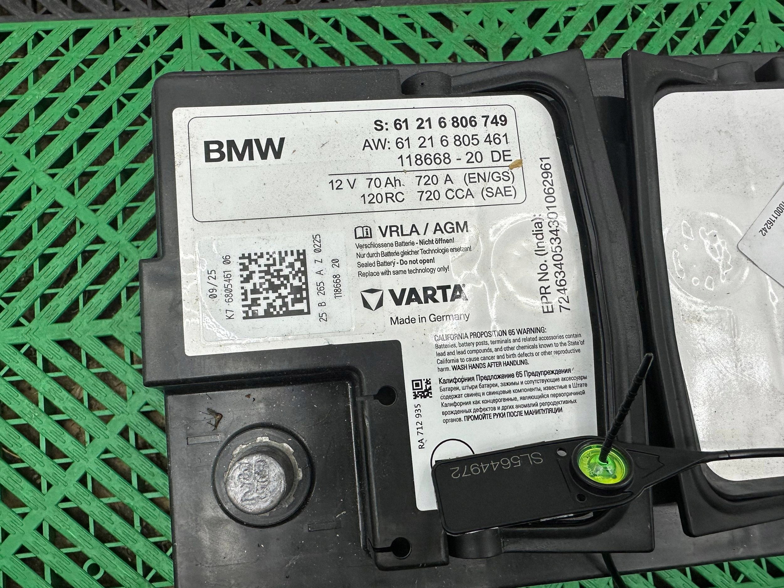 AKUMULATOR Original AGM 12V 70Ah 720A BMW MINI