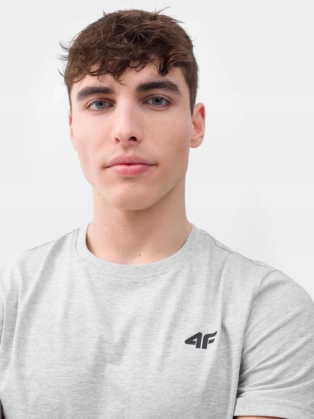 KOSZULKA MĘSKA 4F T-SHIRT BAWEŁNIANY SPORTOWY M706 Dekolt okrągły