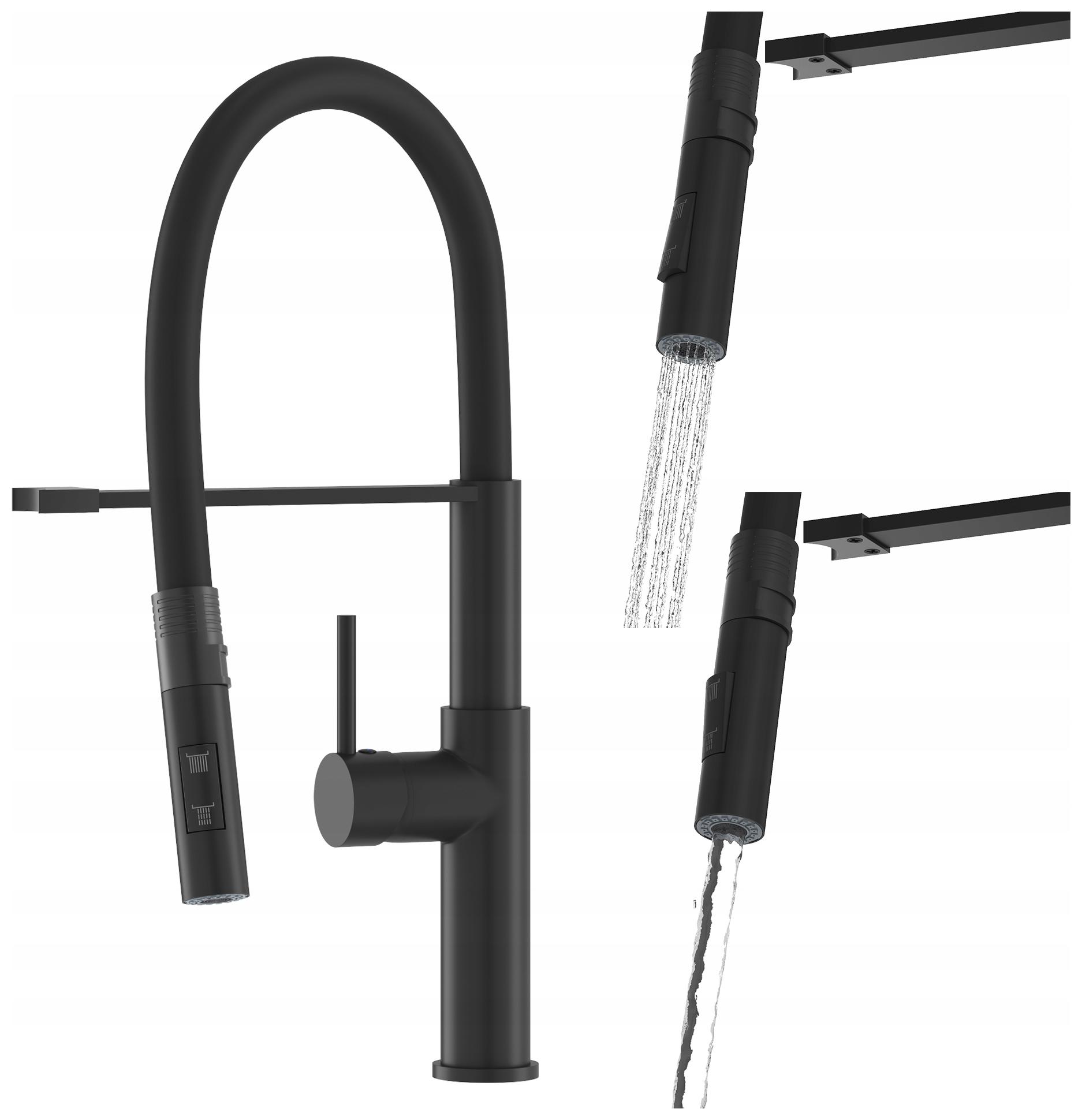 Kuchynská Batéria S Flexibilným Ramenom Čierna Ohybná Soria